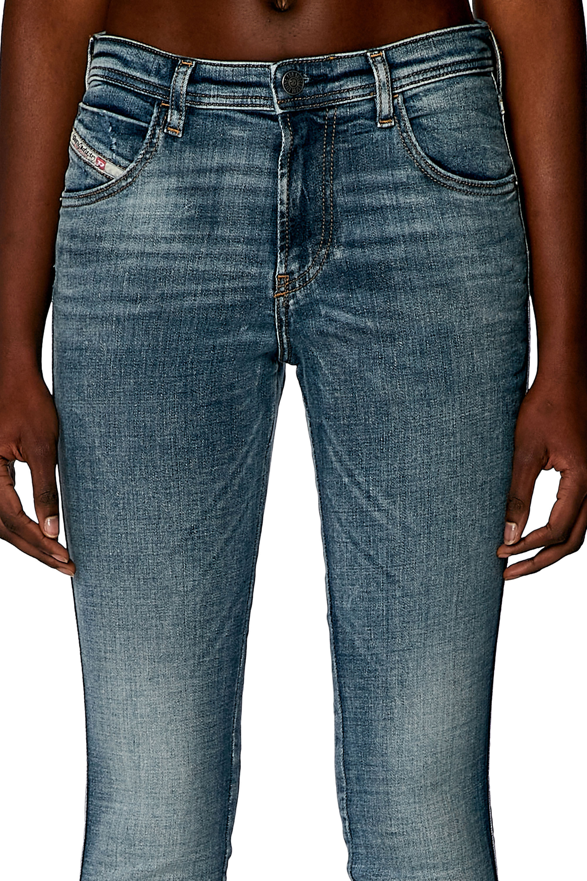 Diesel - Skinny Jeans 2015 Babhila 0PFAW, Mittelblau - Image 5