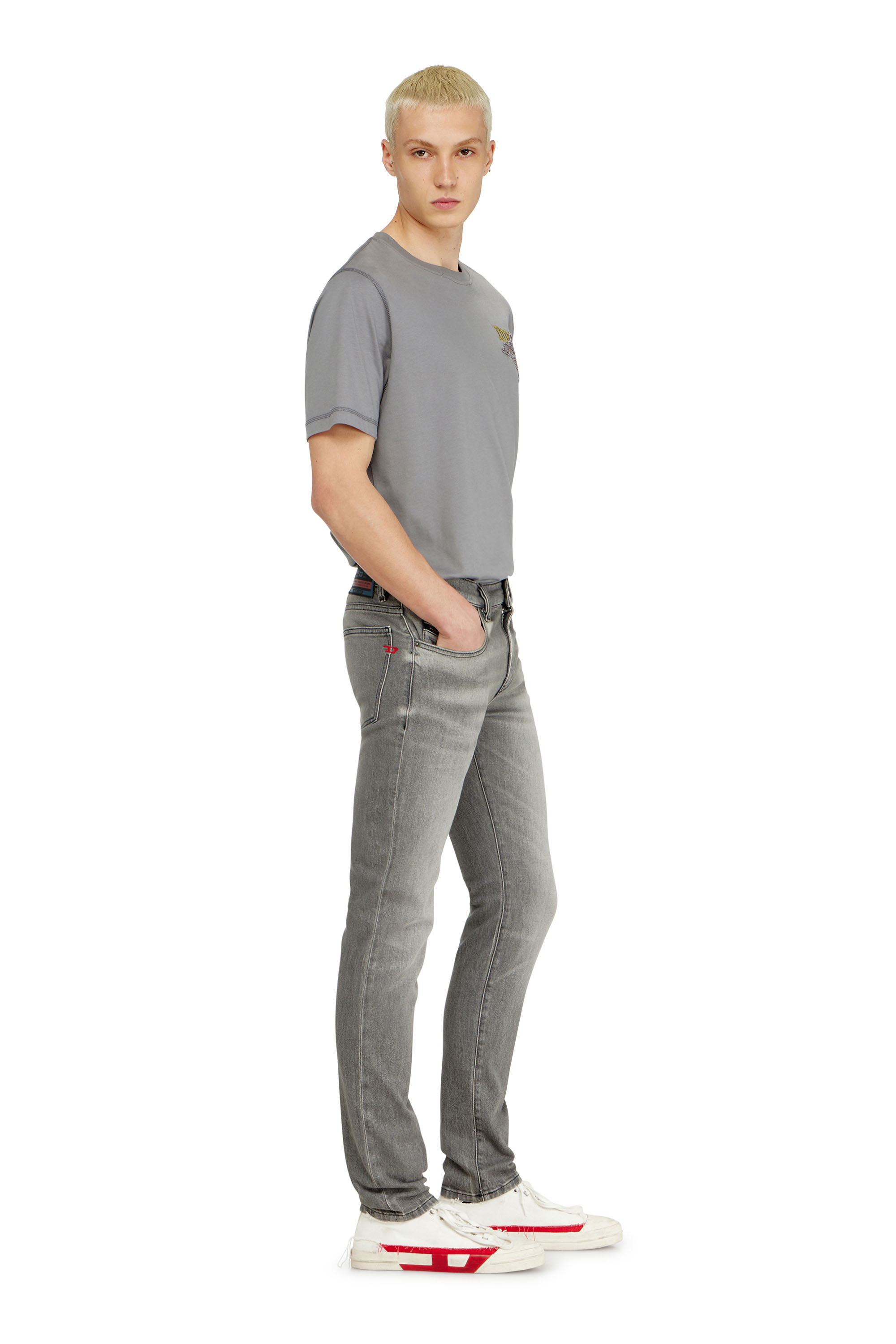 Diesel - Herren Slim Jeans 2019 D-Strukt 0KBBL, Hellgrau - 2
