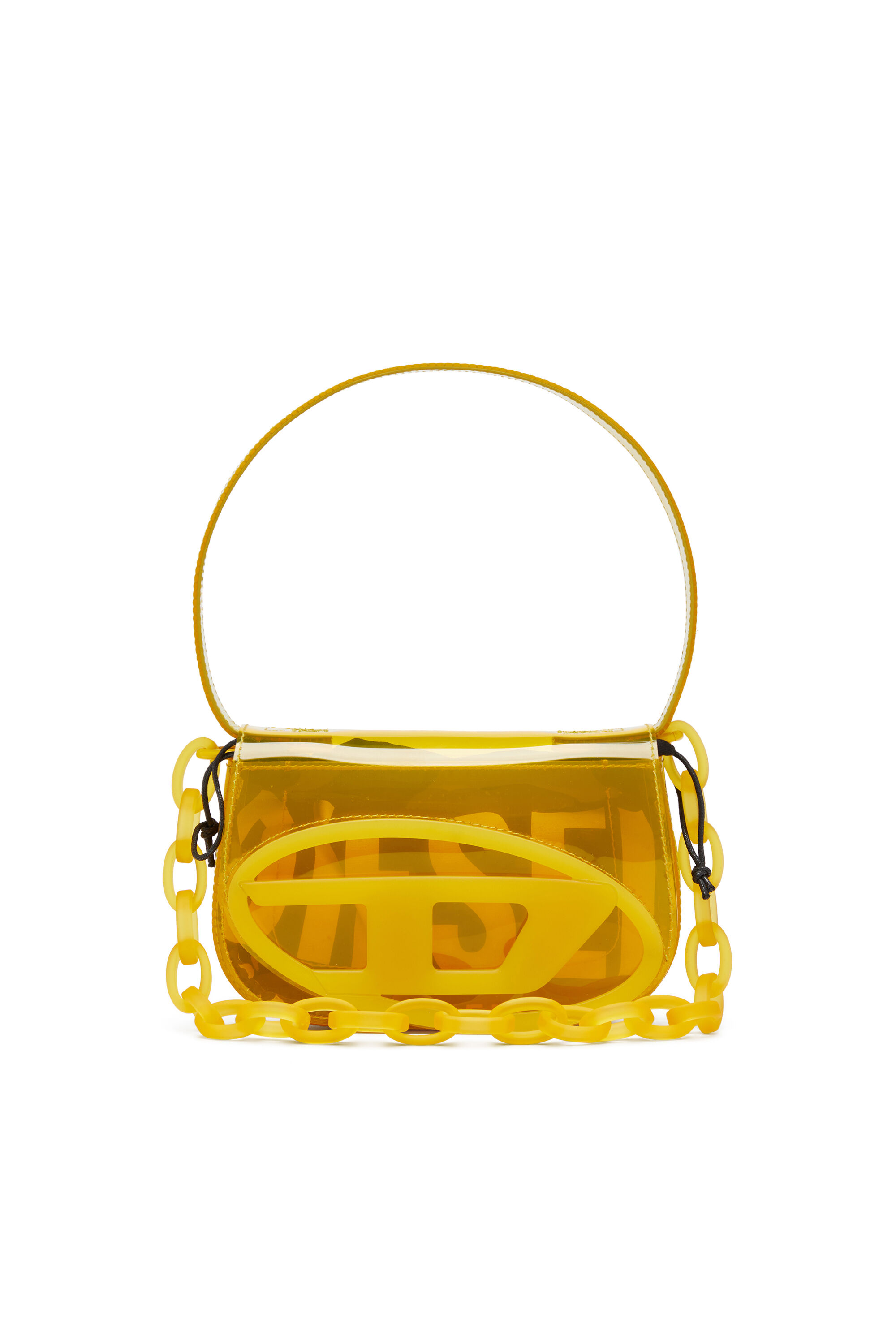 Diesel - 1DR, Damen 1DR-Ikonische Schultertasche aus transparentem TPU in Gelb - 1