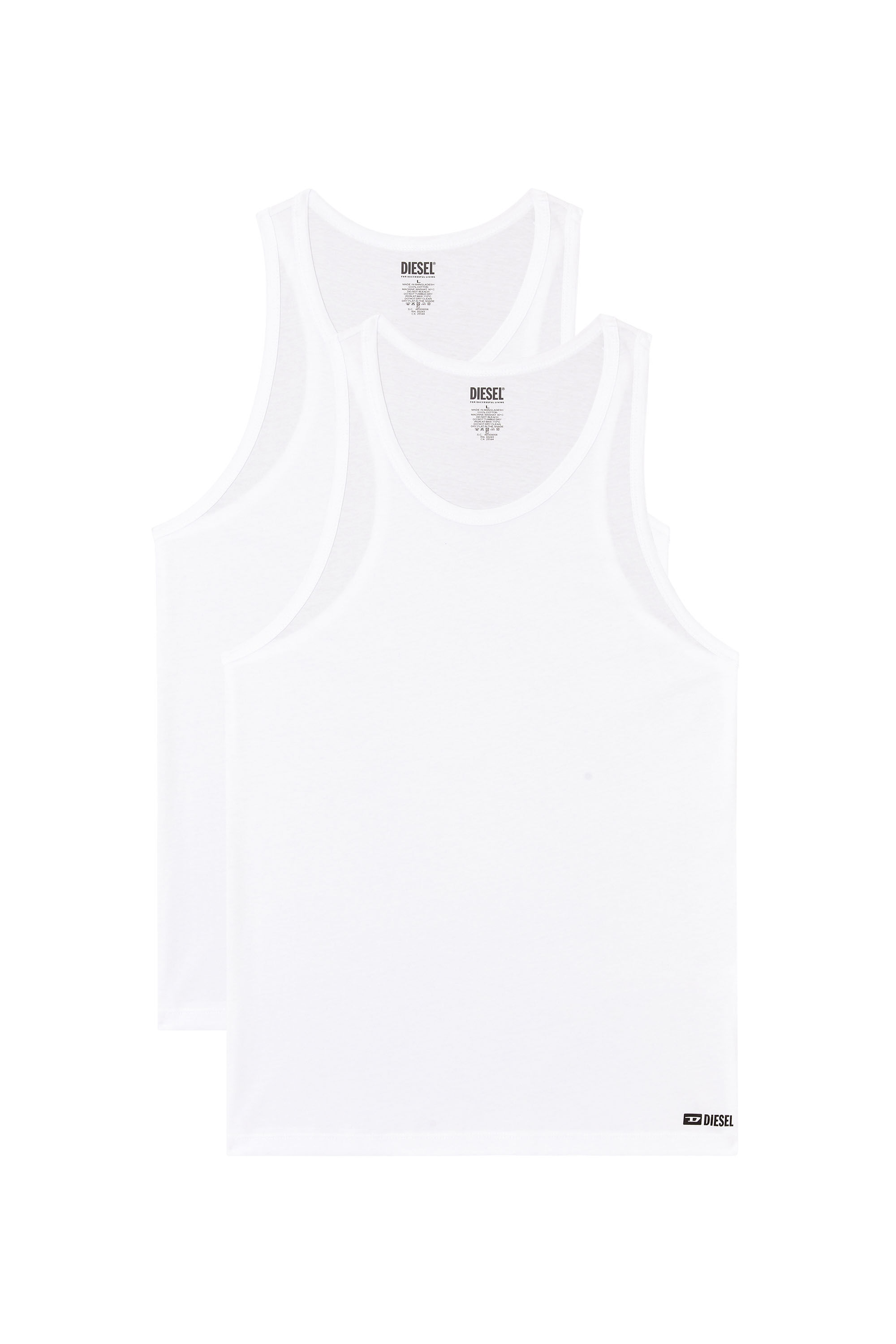 Diesel - WALTY-D-BOX-2PACK, Herren Tankweste aus Baumwolle im Zweierpack in Weiß - 2