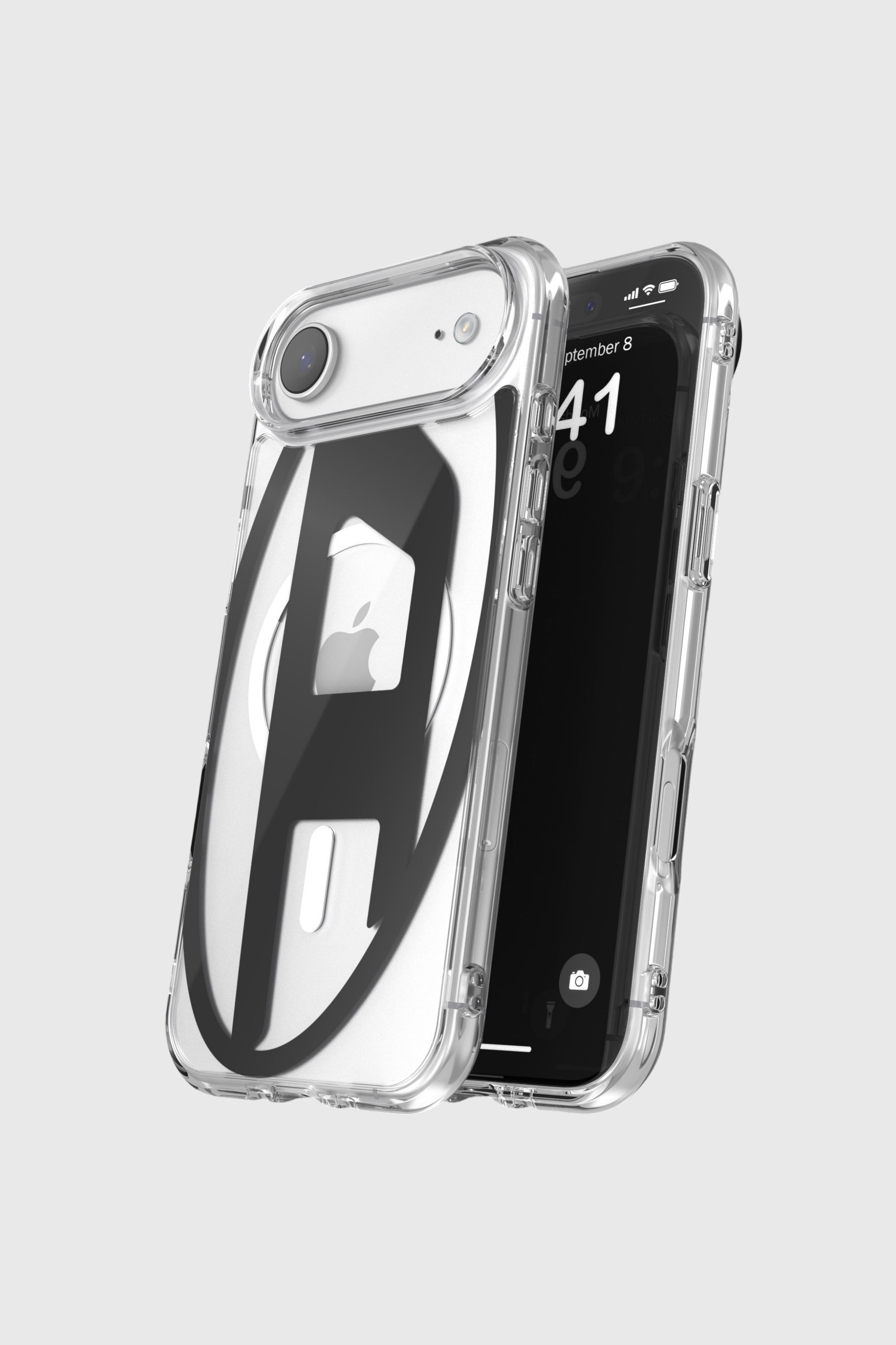 Diesel - 60416 AOP CASE, Unisex Oval D Metallic-H&uuml;lle mit Magsafe f&uuml;r iPhone 17 Air in Schwarz - 4