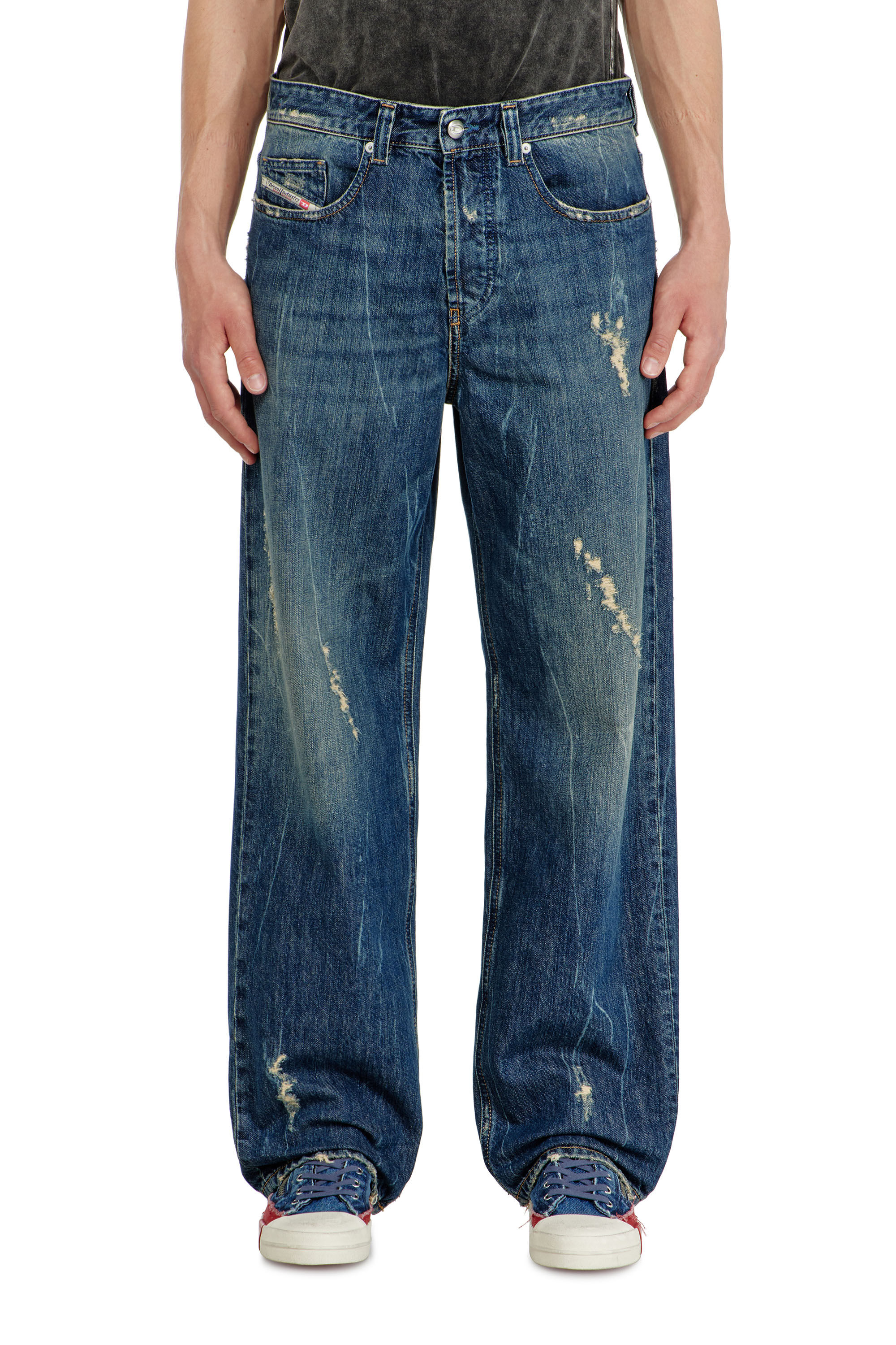 Diesel - Herren Relaxed Jeans 2001 D-Macro 09Q28, Mittelblau - 4