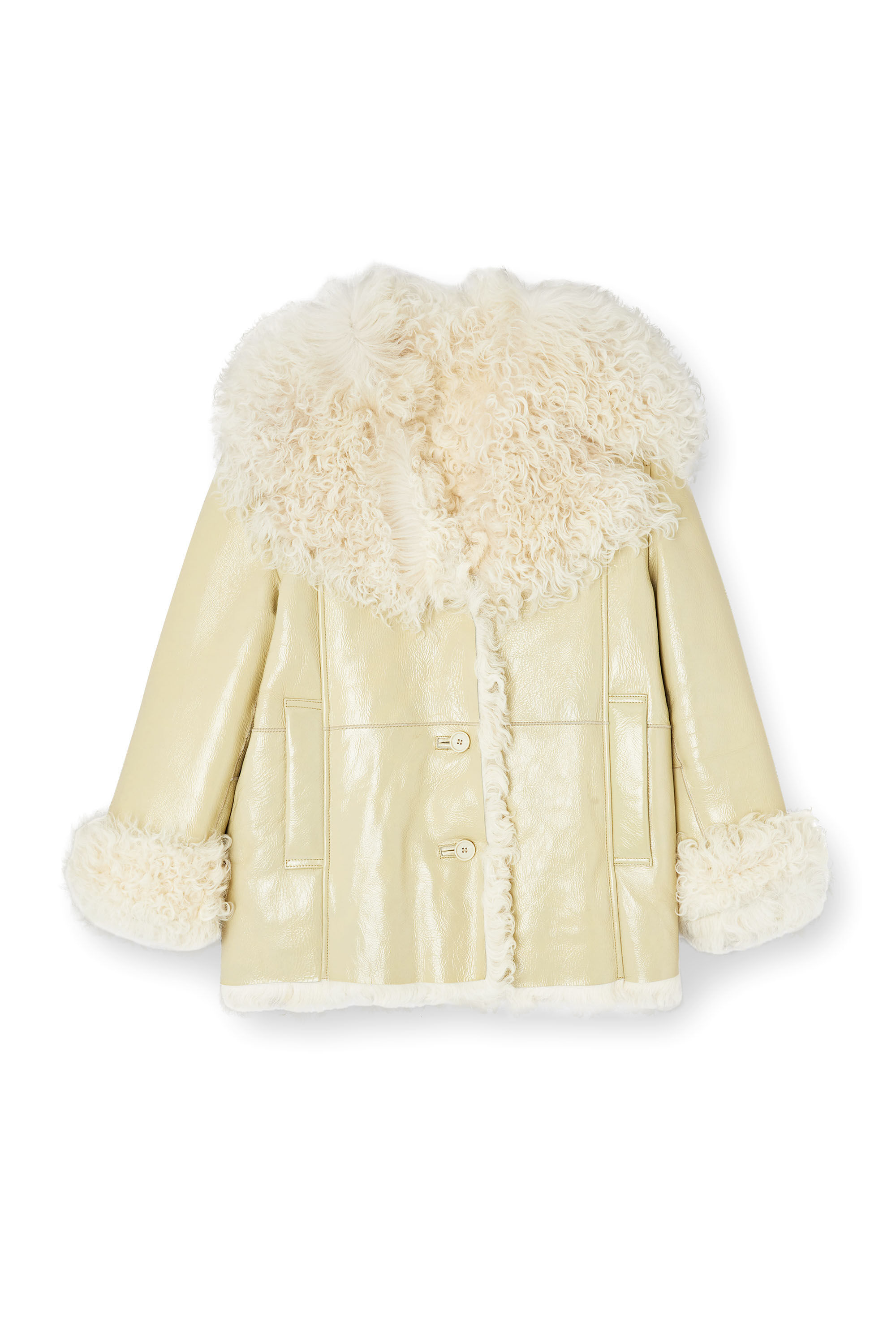 Diesel - L-ACONIC, Damen Jacke aus Lack-Lammfell in null - 1