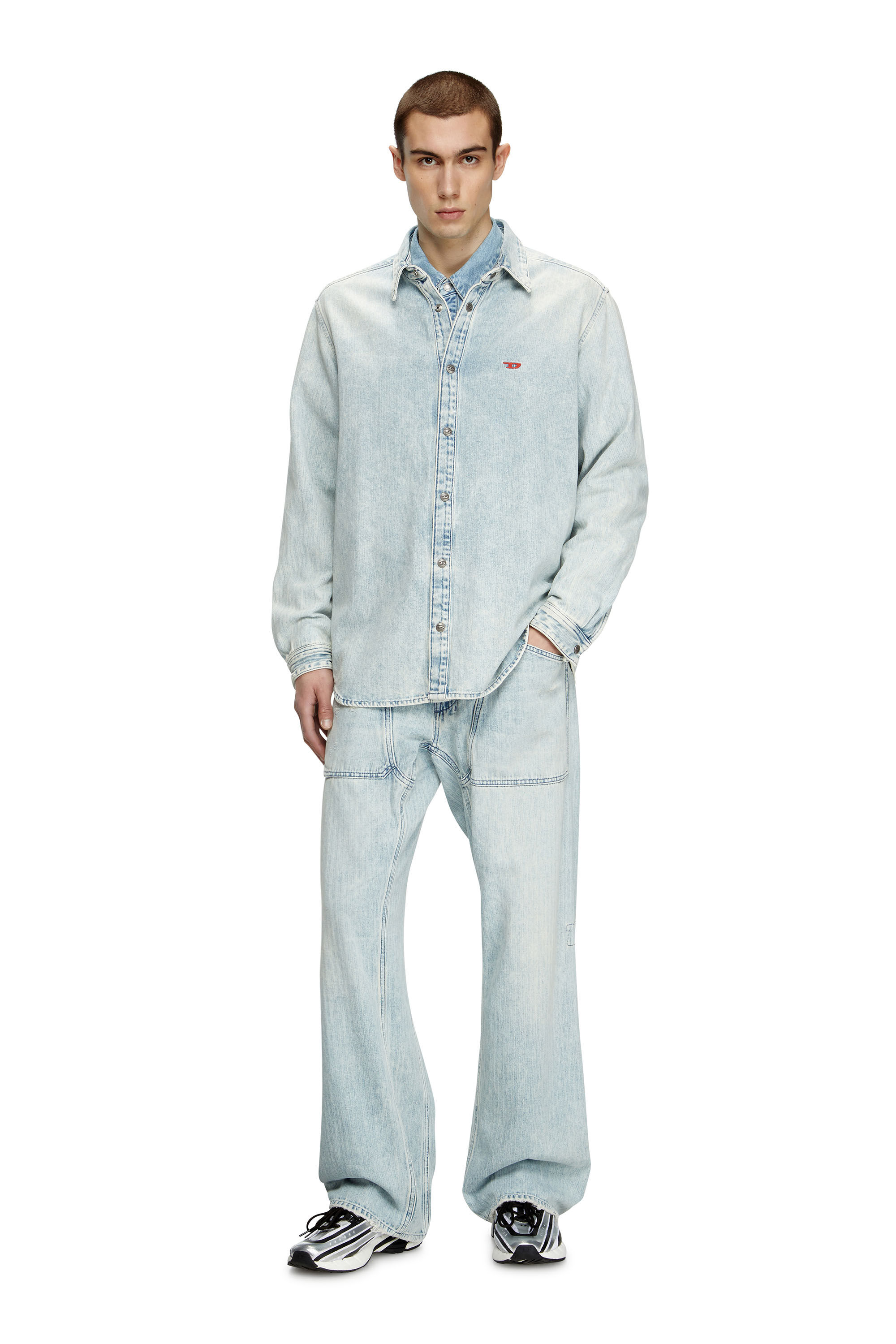 Diesel - Herren Relaxed Jeans D-Zeta 09L60, Hellblau - 1