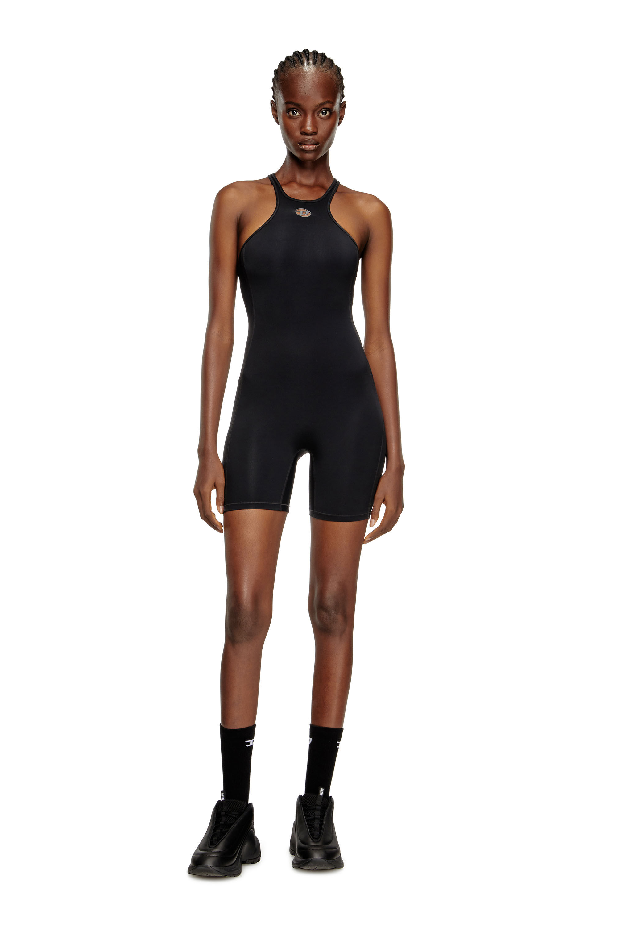 Diesel - NYDIA-UTLT, Damen Racerback-Playsuit in Schwarz - 1