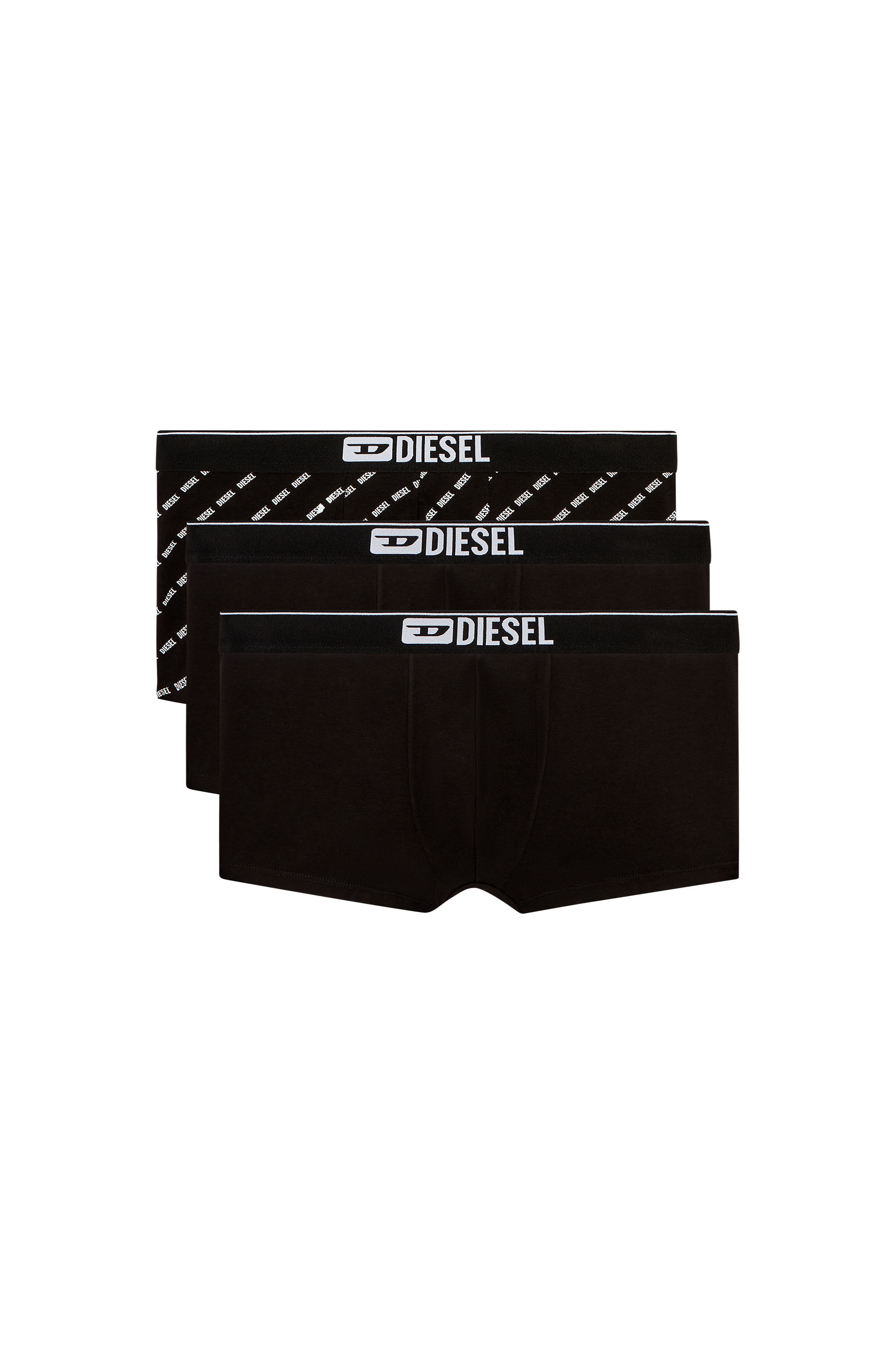 Diesel - DAMIEN-THREEPACK, Herren Retropants mit diagonalem Logo im Dreierpack in Schwarz - 2