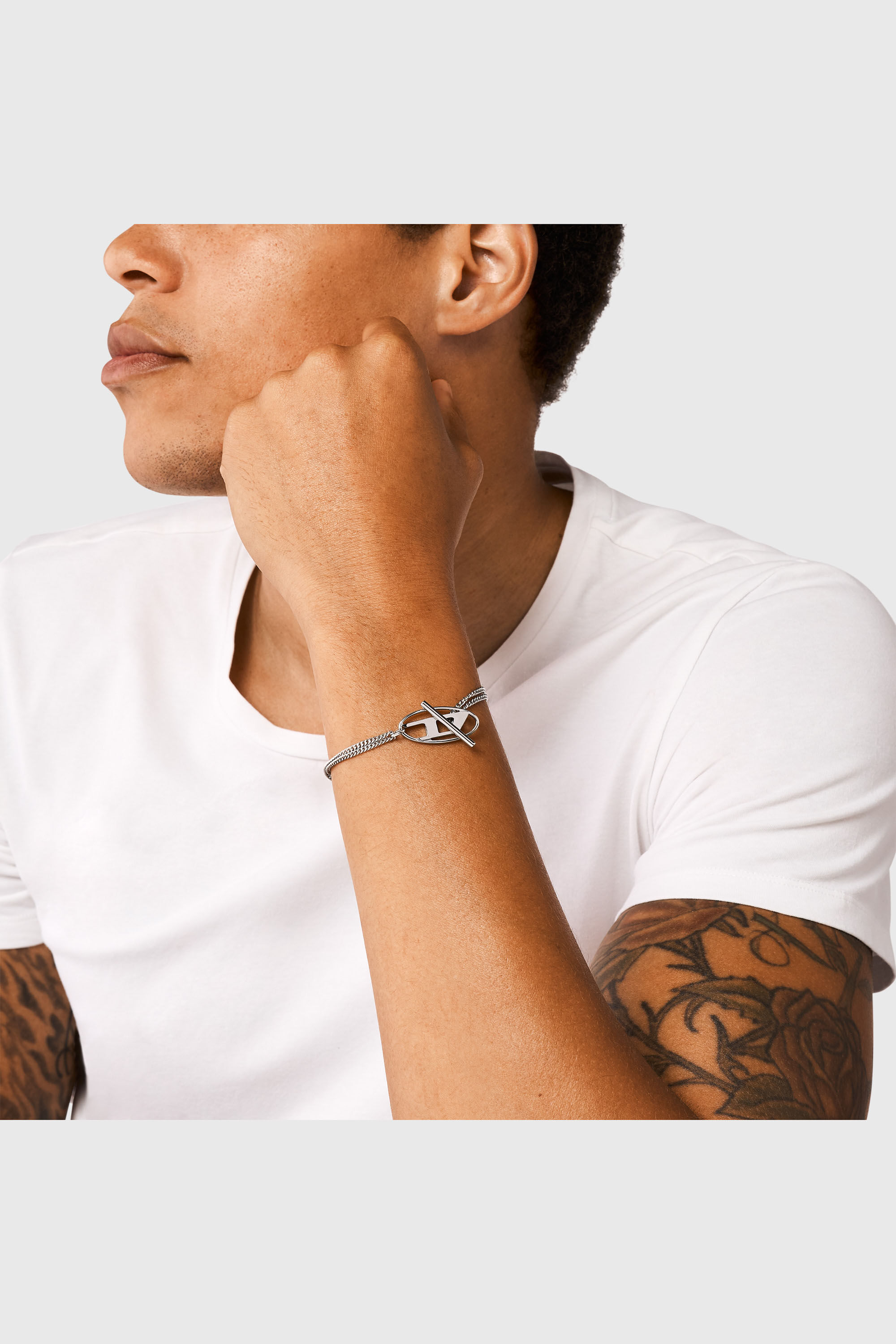 Diesel - DX1535040, Unisex Kettenarmband aus Edelstahl in Silber - 4