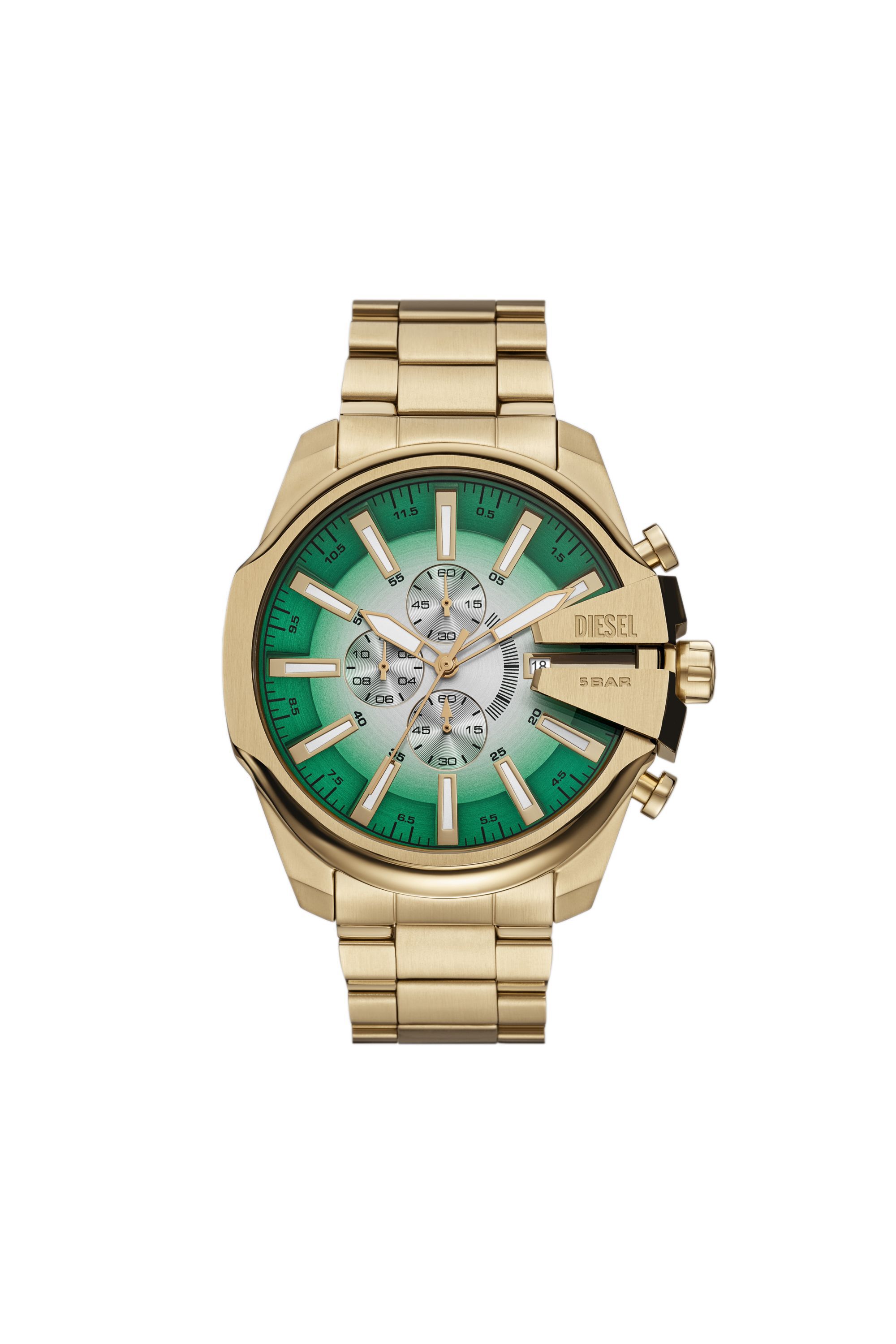 Diesel - DZ4684 WATCH, Herren Mega Chief Slim Armbanduhr aus Edelstahl in Gold - 1