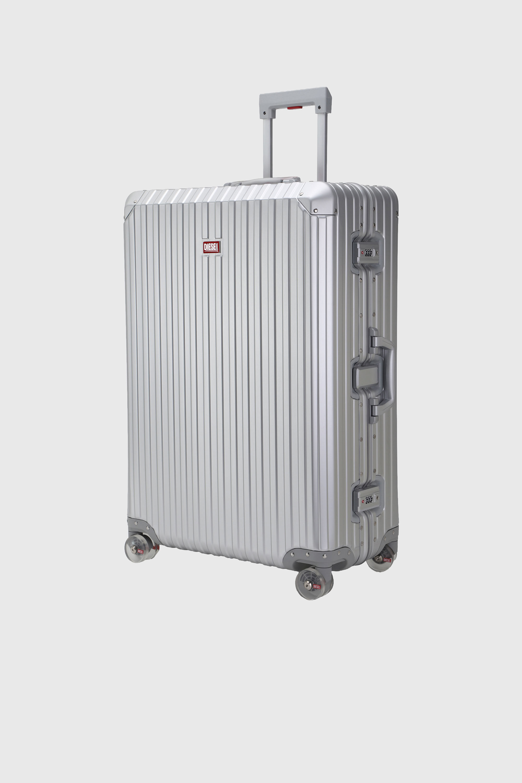 Diesel - DIESEL ALUMINUM TROLLEY- DSL002, Unisex Koffer aus Aluminium Gr&ouml;&szlig;e L in Silber - 5