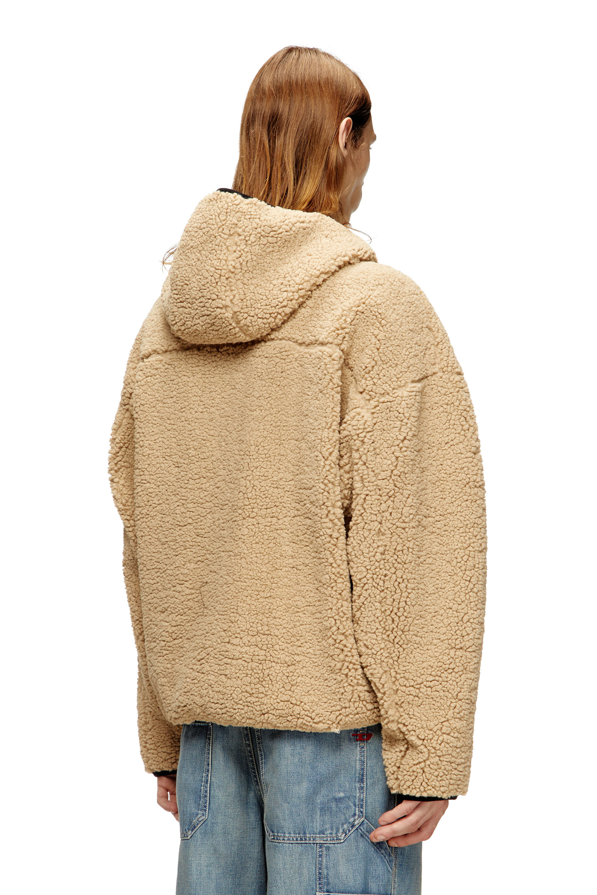 Diesel - S-ZAT, Herren Teddy-Kapuzenpullover in null - 4