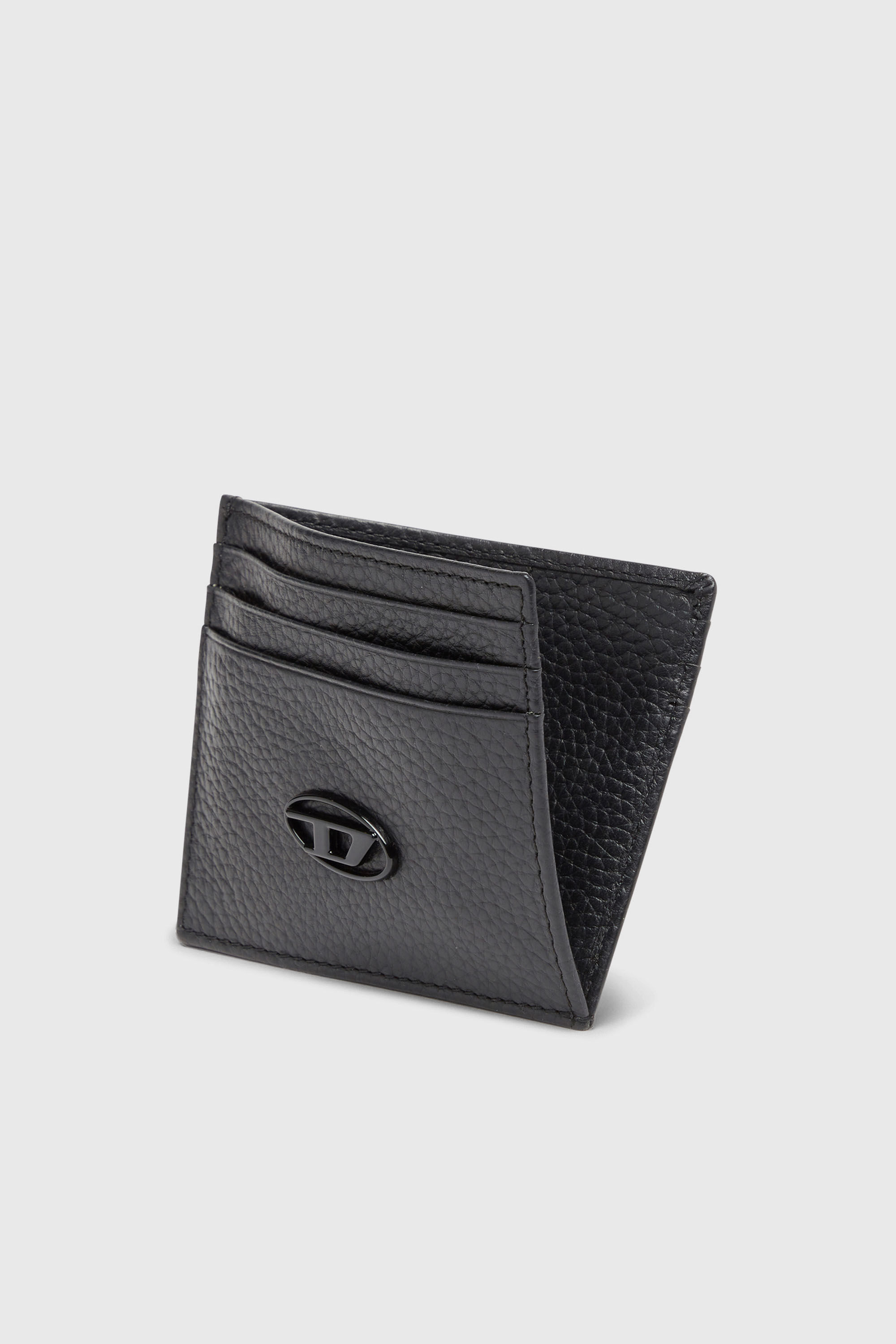 Diesel - CARD CASE, Herren Kartenetui aus genarbtem Leder in Schwarz - 3