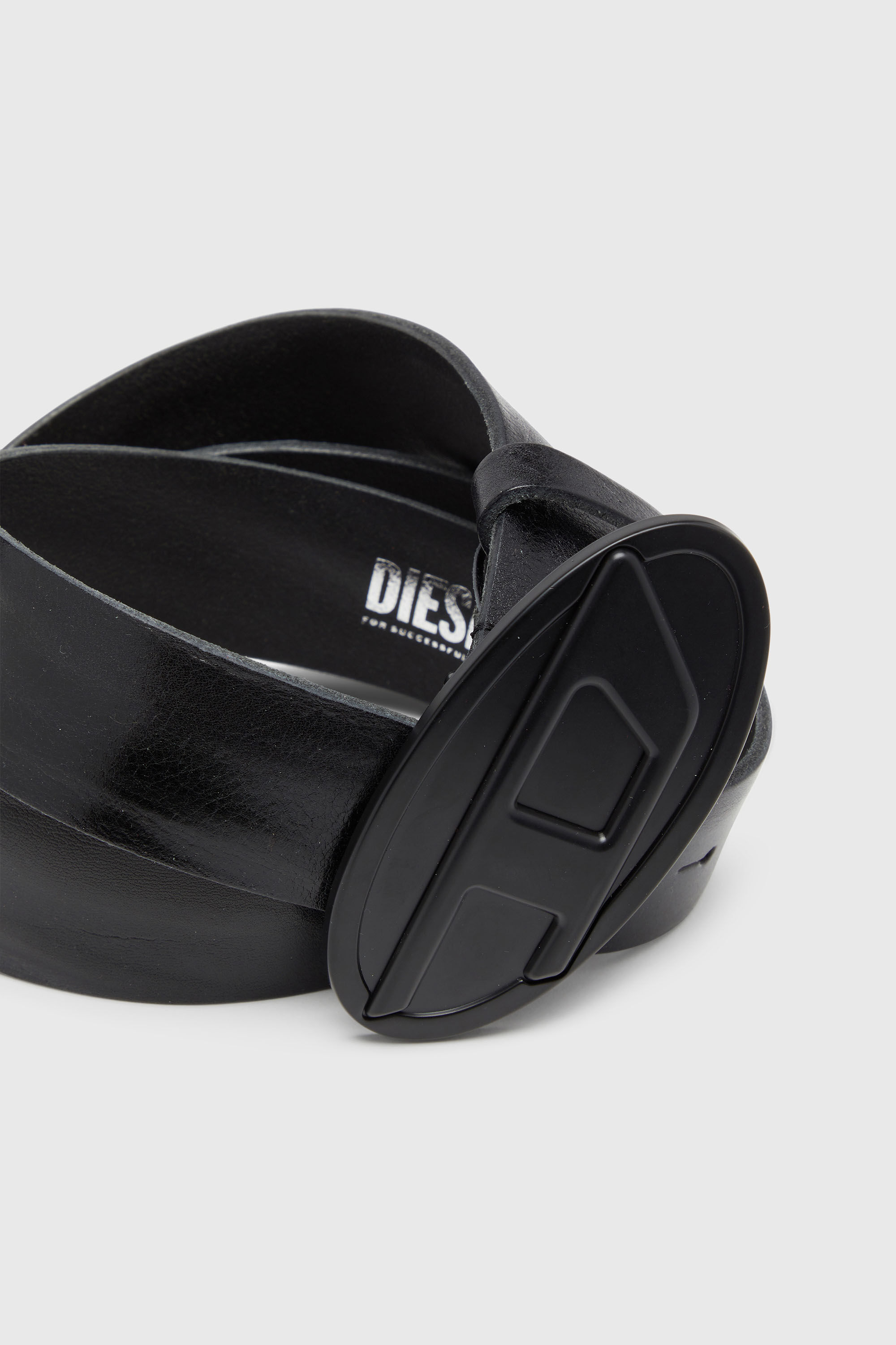 Diesel - B-1DR 2.0, Herren 4 cm breiter G&uuml;rtel aus gewachstem Leder in Schwarz - 3