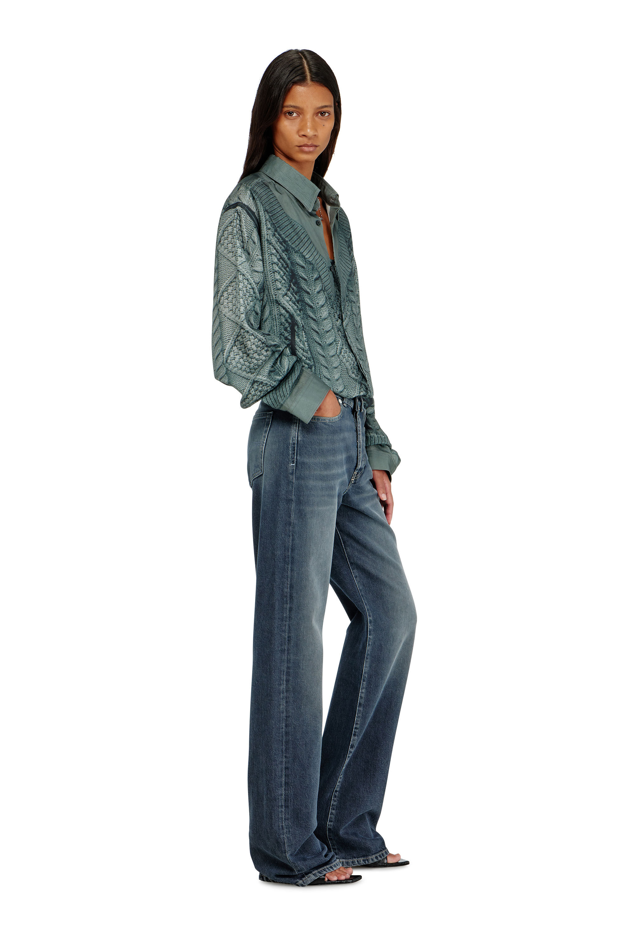 Diesel - Damen Regular Jeans 1971 D-Sent 007EI, Dunkelblau - 2