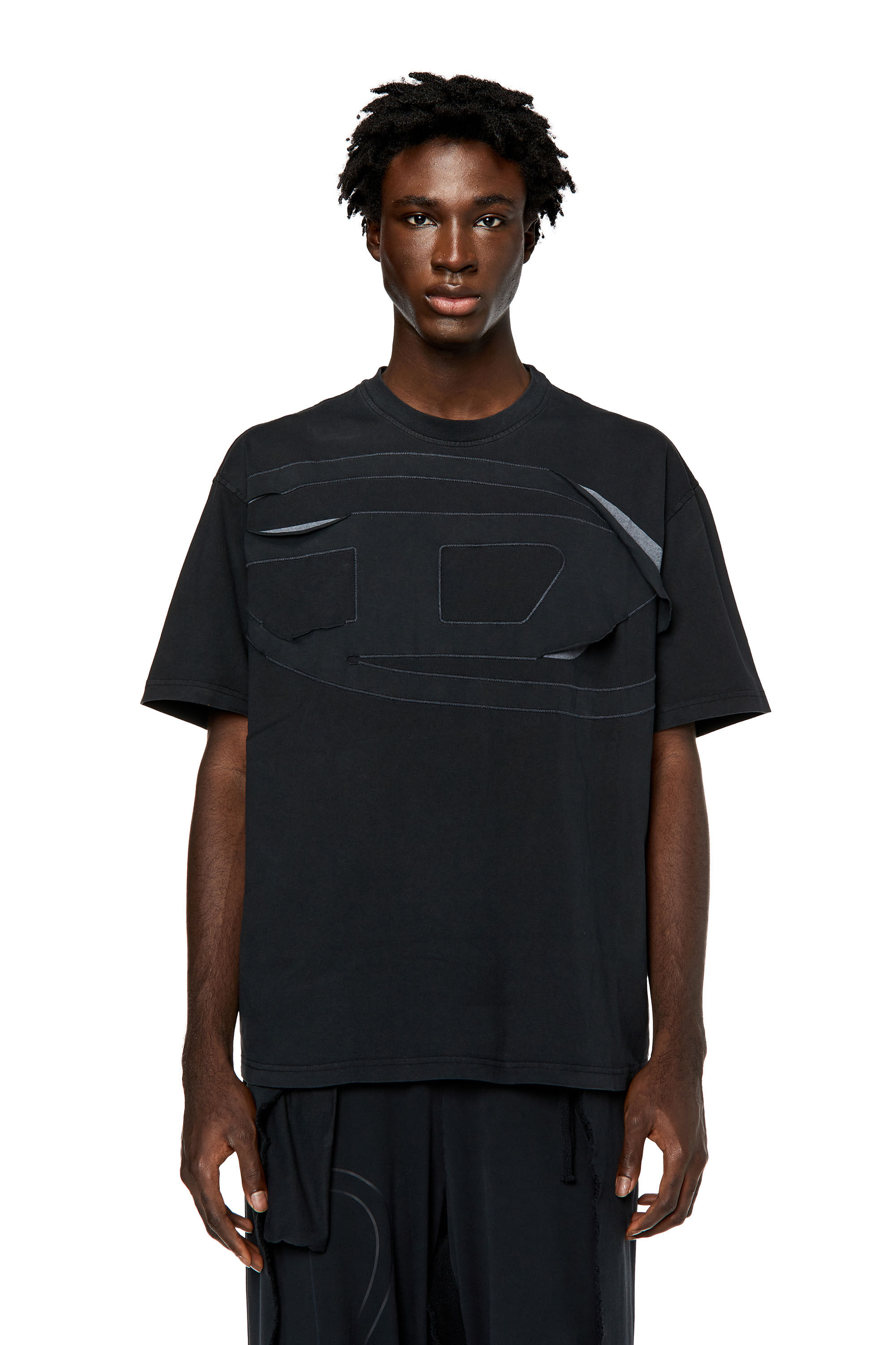 Diesel - T-WASH-PEELOVAL, Schwarz - Image 3
