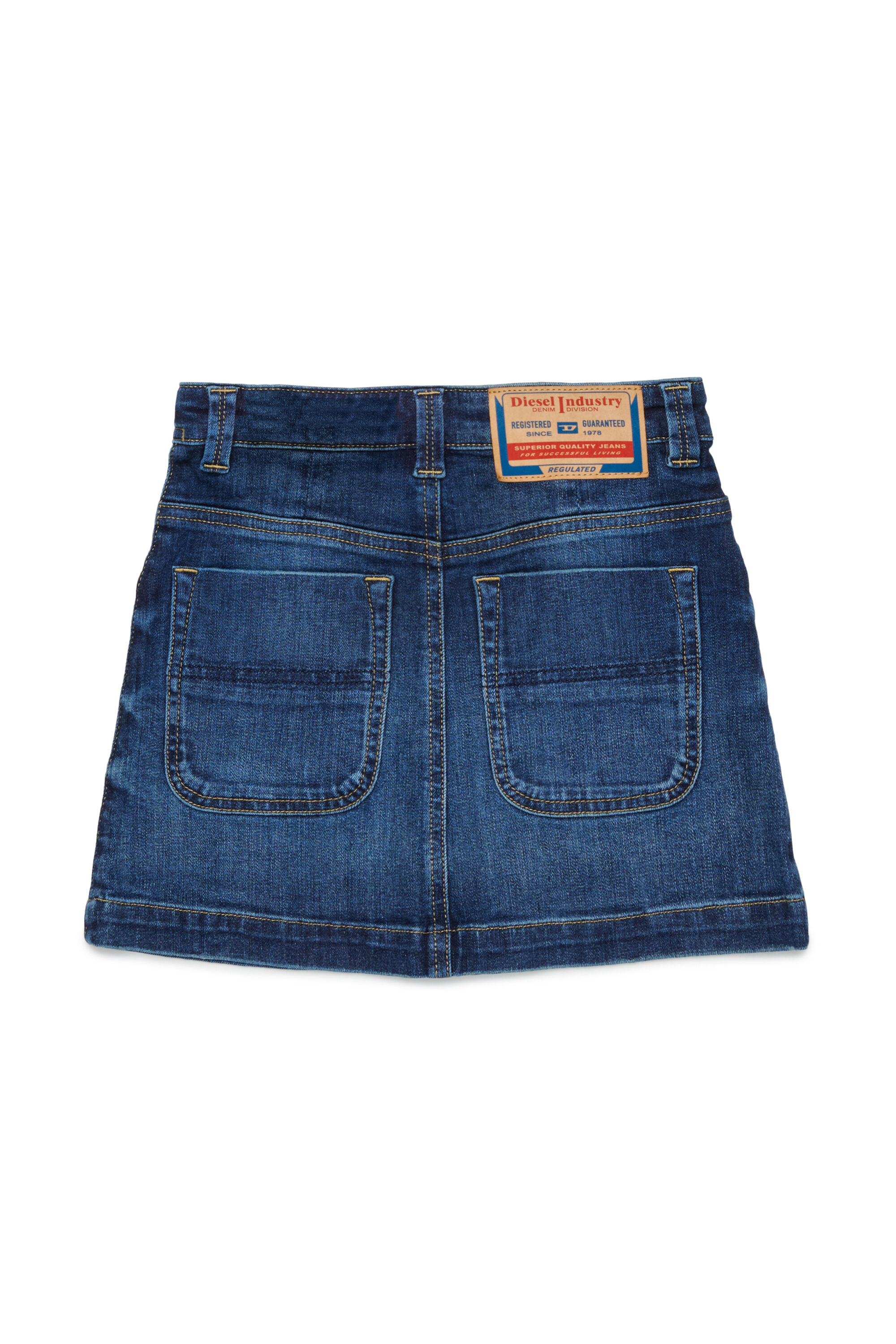 Diesel - GEALBUS, Damen Jeansrock in Denim mit Knopfleiste in Mittelblau - 2