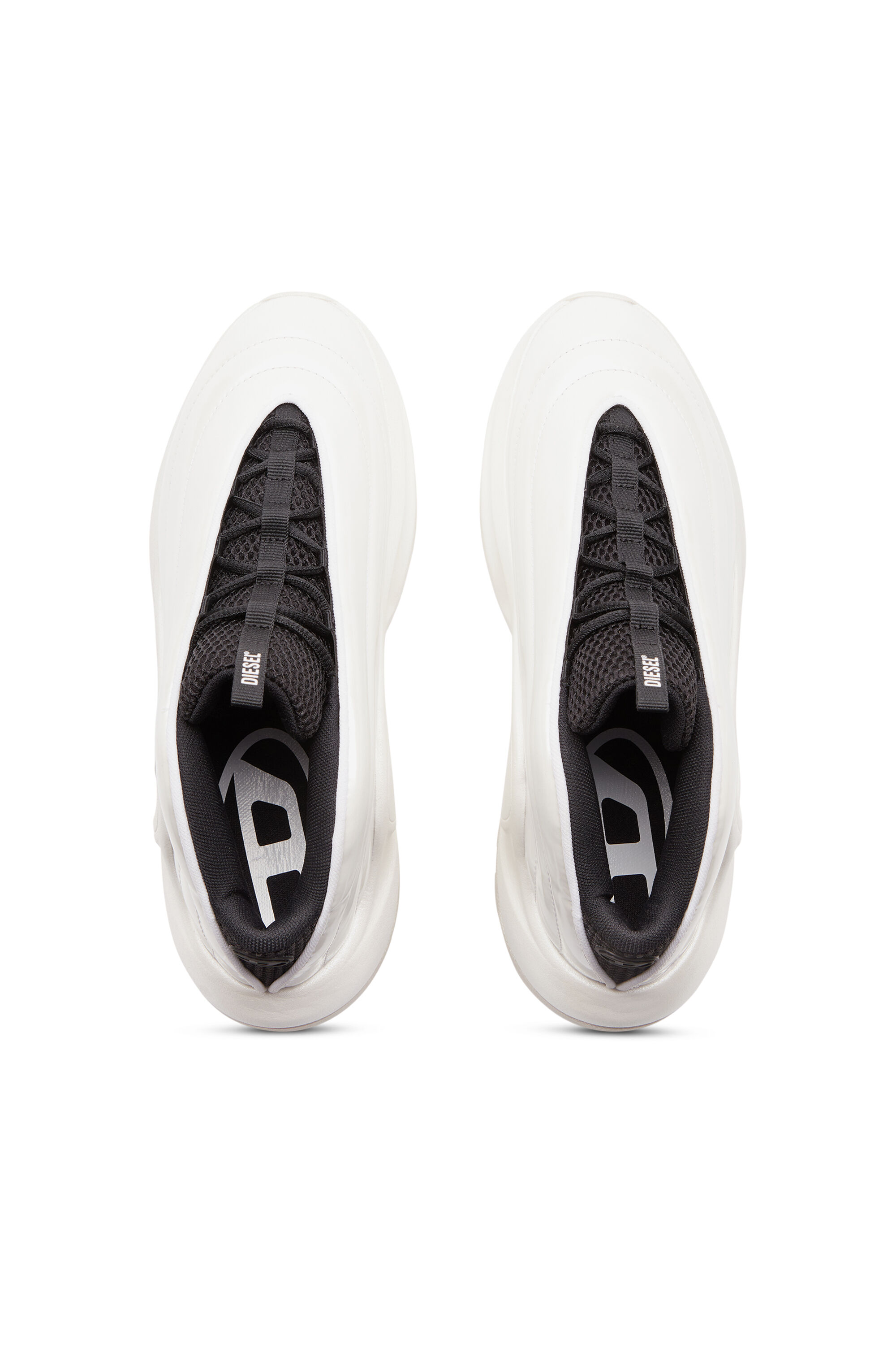 Diesel - S-D-RUNNER X, Unisex S-D-Runner-Schlupfsneakers mit Oval D-Spann in Weiss/Schwarz - 4