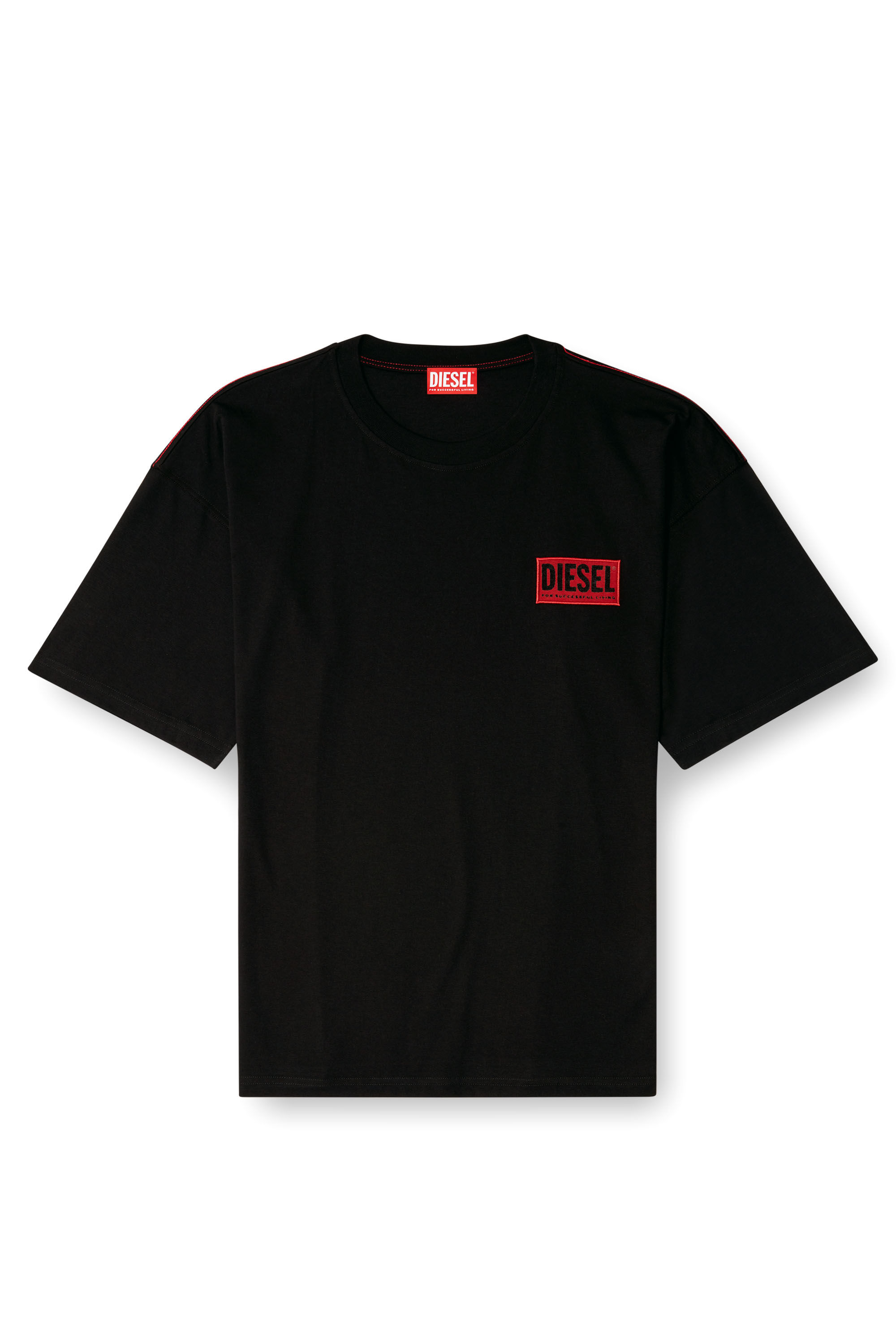Diesel - T-BOXT-R31, Herren T-Shirt mit Logo-Patch in Schwarz - 2