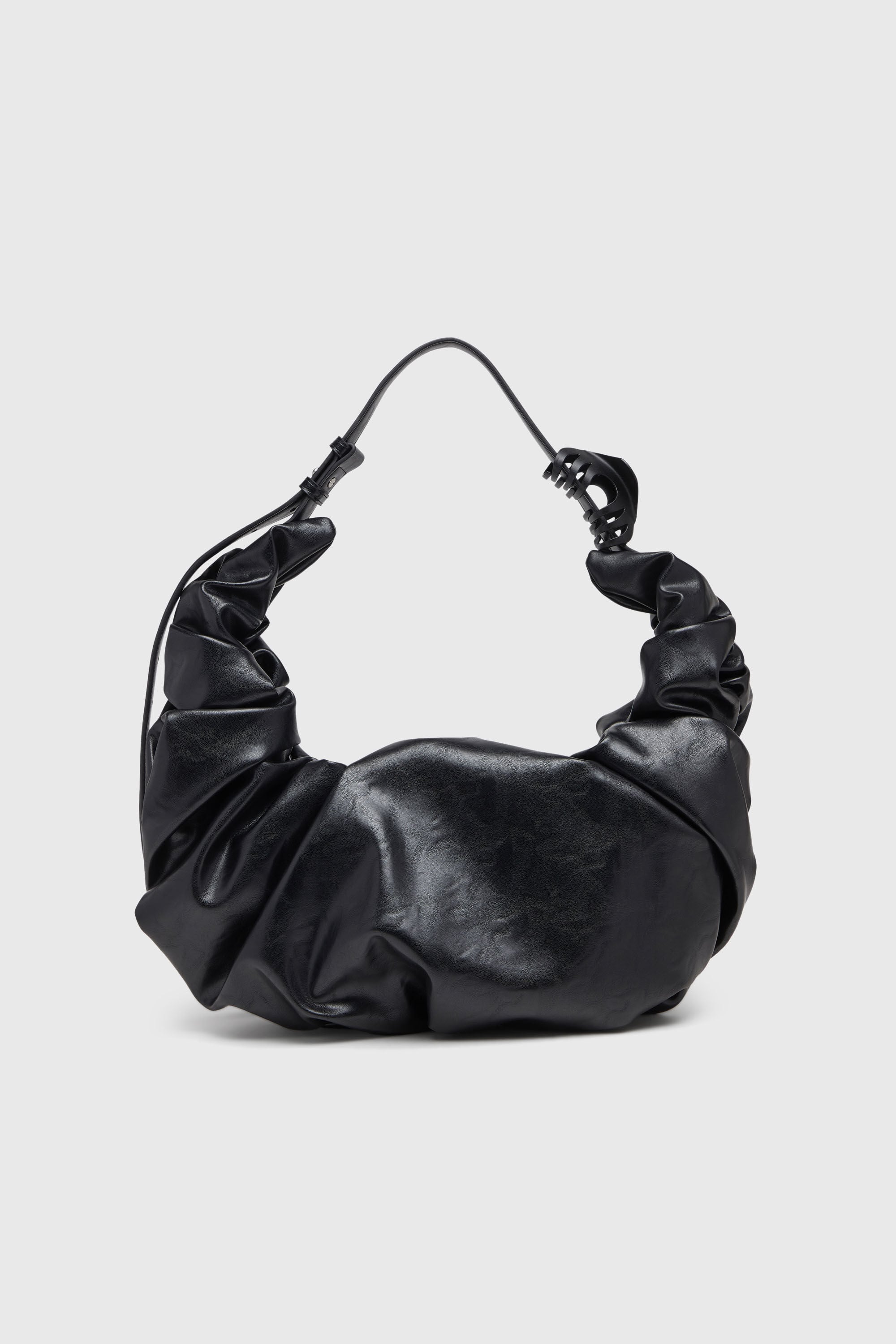 Diesel - GRAB-D HOBO L, Damen Grab-D-Gro&szlig;e zerknitterte Hobo-Tasche in Schwarz - 3