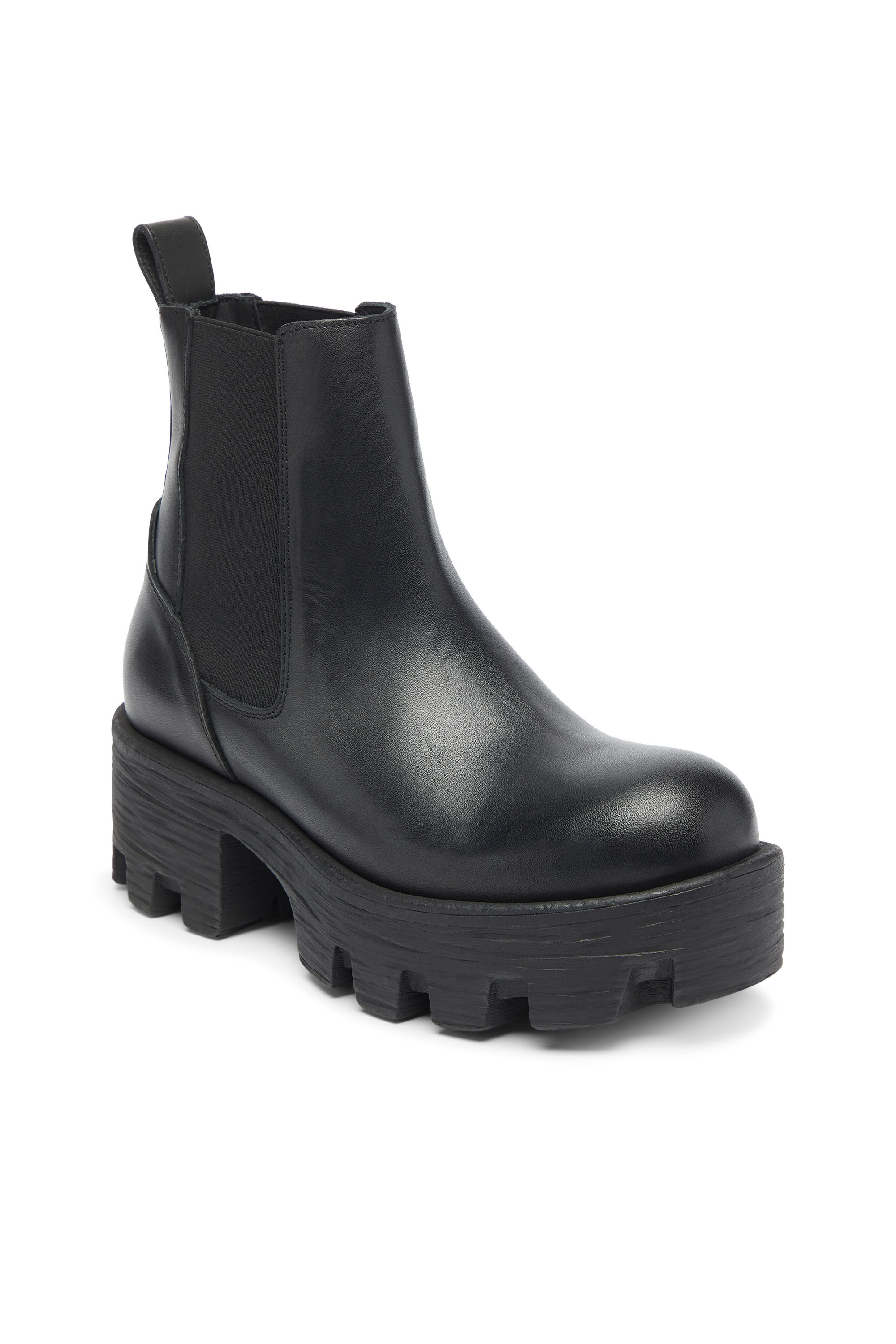 Diesel - D-HAMMER CHUNKY W, Damen D-Hammer - Chelsea Boots aus Leder mit Profilsohle in Schwarz - 6
