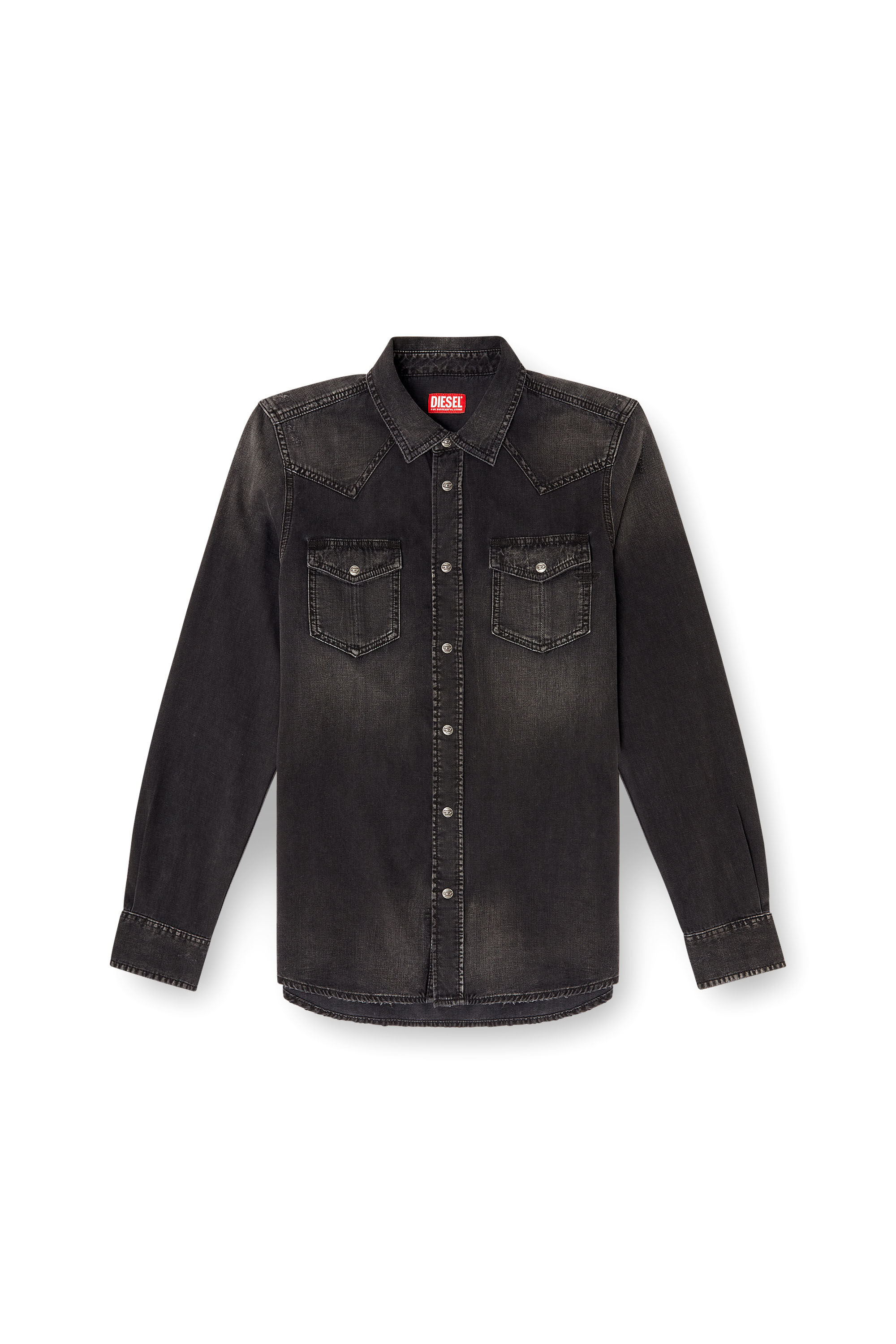 Diesel - D-VEGA, Herren Overshirt aus Denim in Schwarz - 2