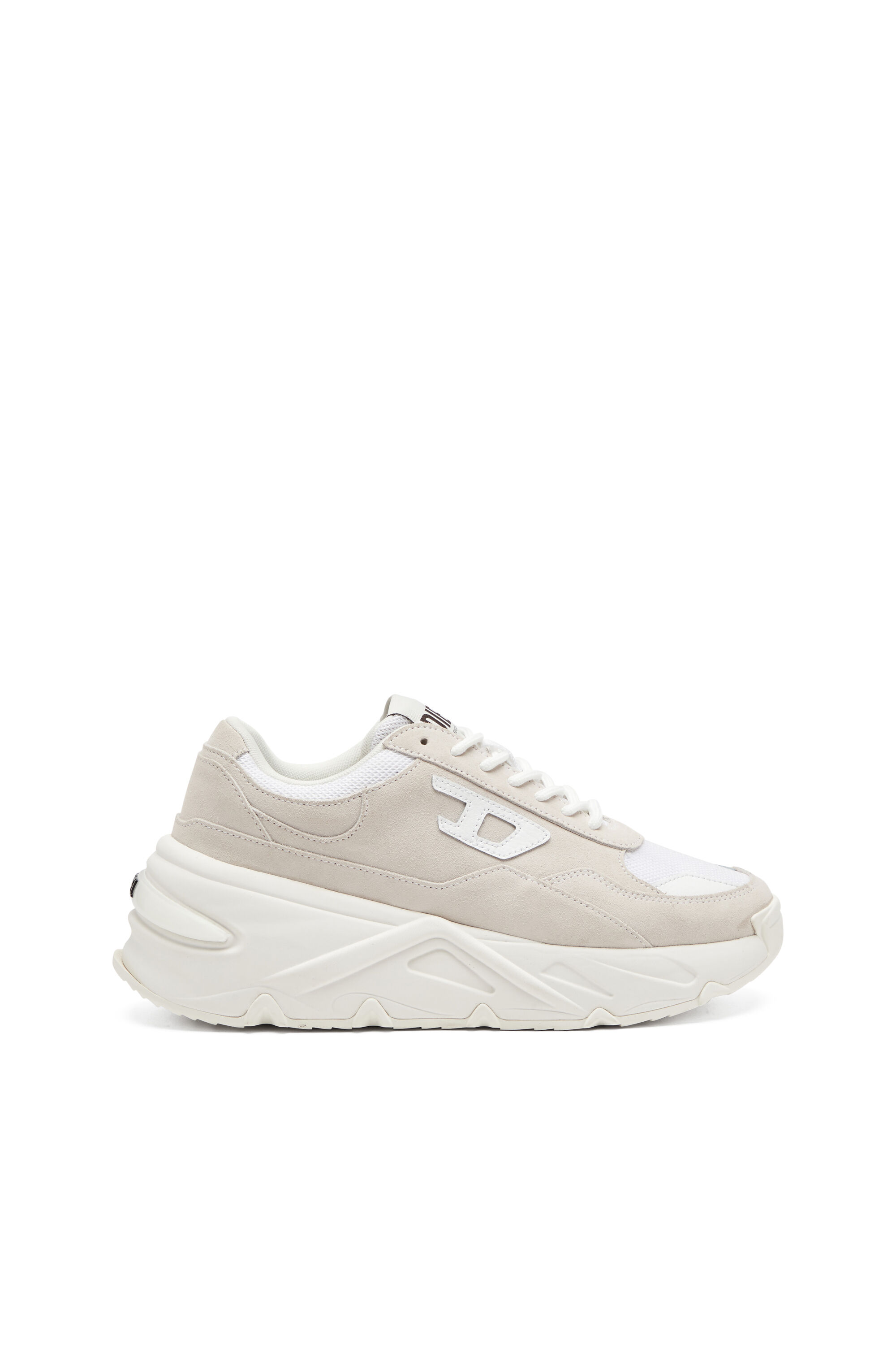 Women s Platform sneakers in suede and mesh White Diesel