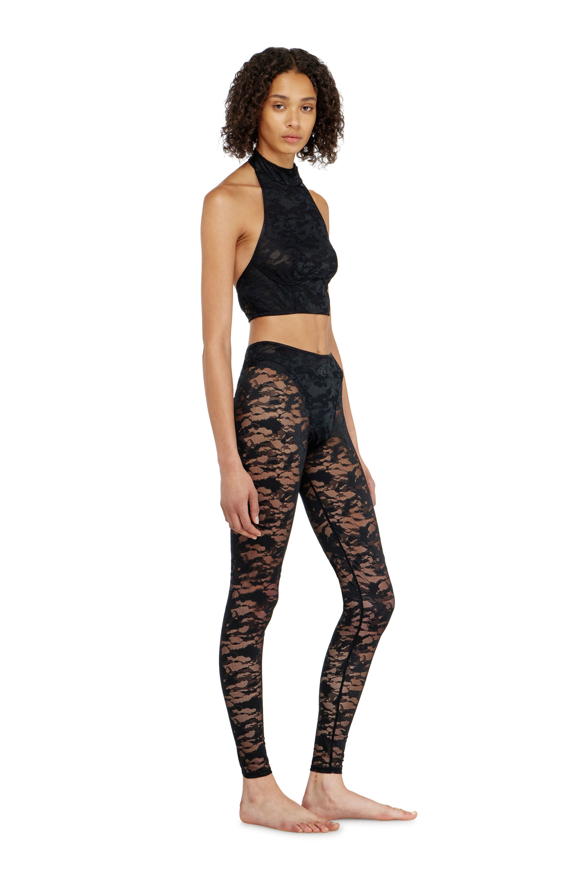 Diesel - HAYLEY-UTLT, Damen Leggings aus Nylon mit camouflage-Spitze in null - 1