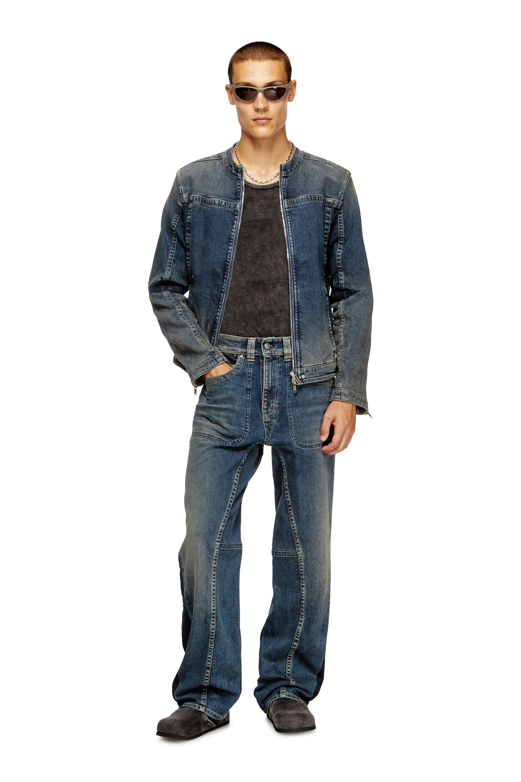 Diesel - Herren Relaxed Jeans 2001 D-Macro 09J06, Mittelblau - 1