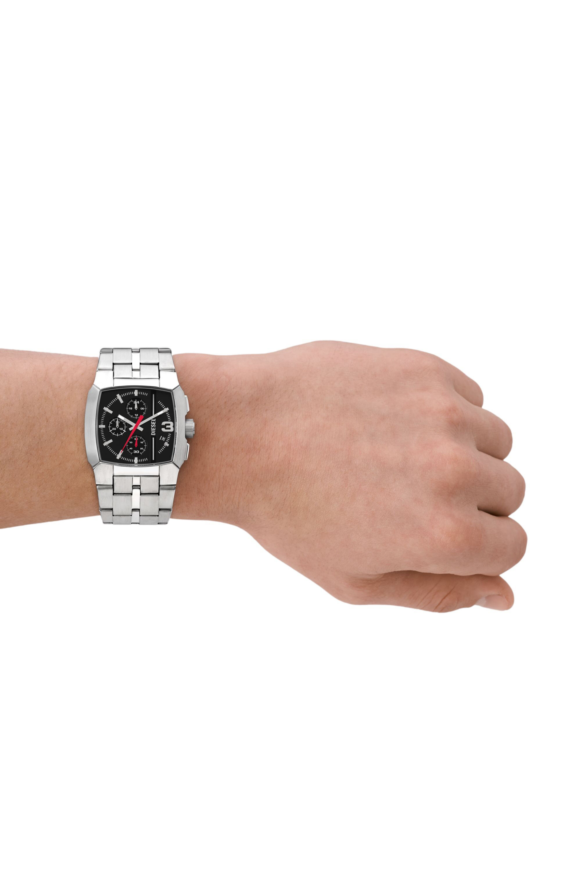 Men s Cliffhanger stainless steel watch Silver Diesel