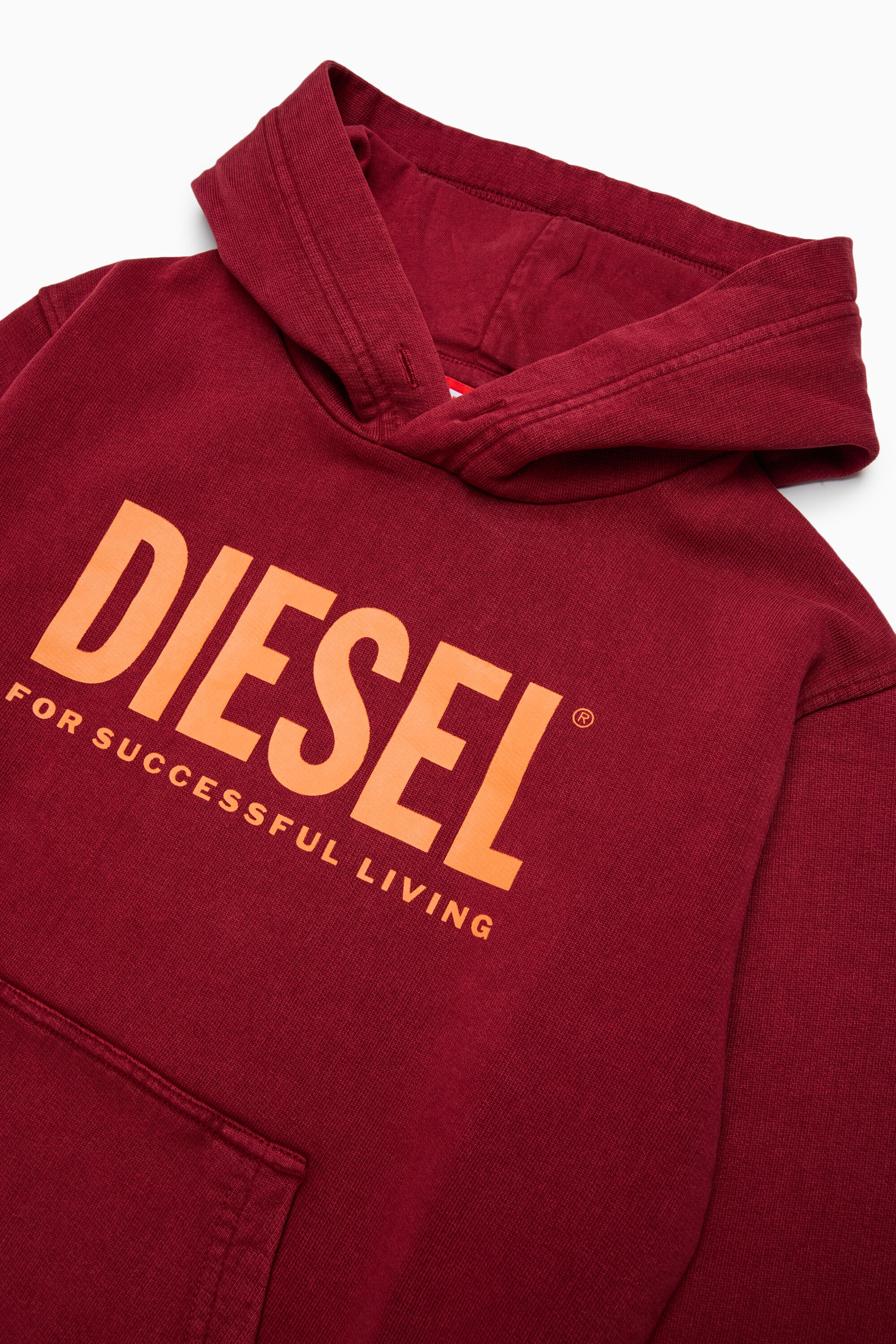 Diesel - STISEL OVER, Herren Hoodie mit Maxi-Logo-Print in Rot - 3