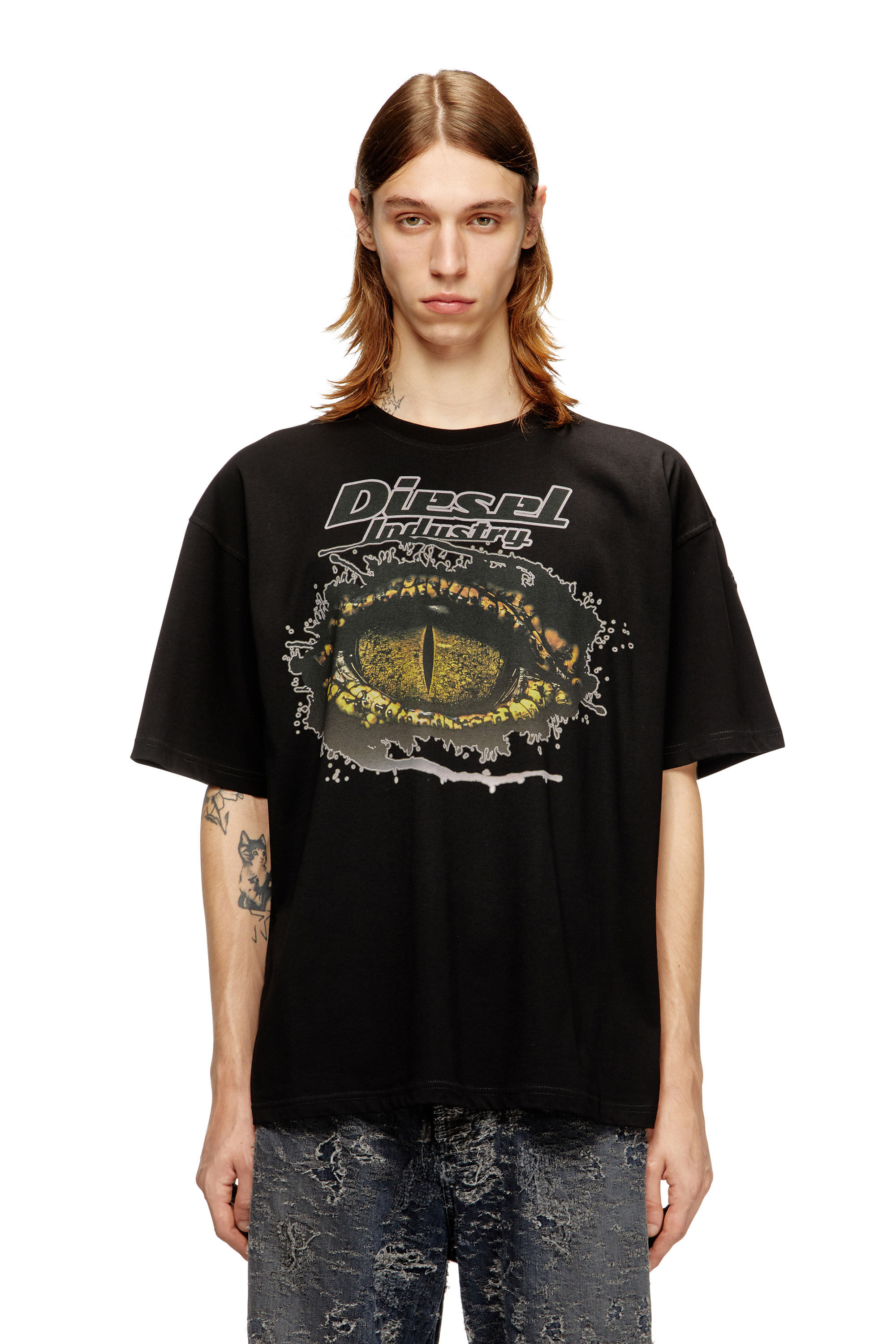 Diesel - T-BOXT-T25, Herren Baumwoll-T-Shirt mit Digitaldruck. in Schwarz - 3