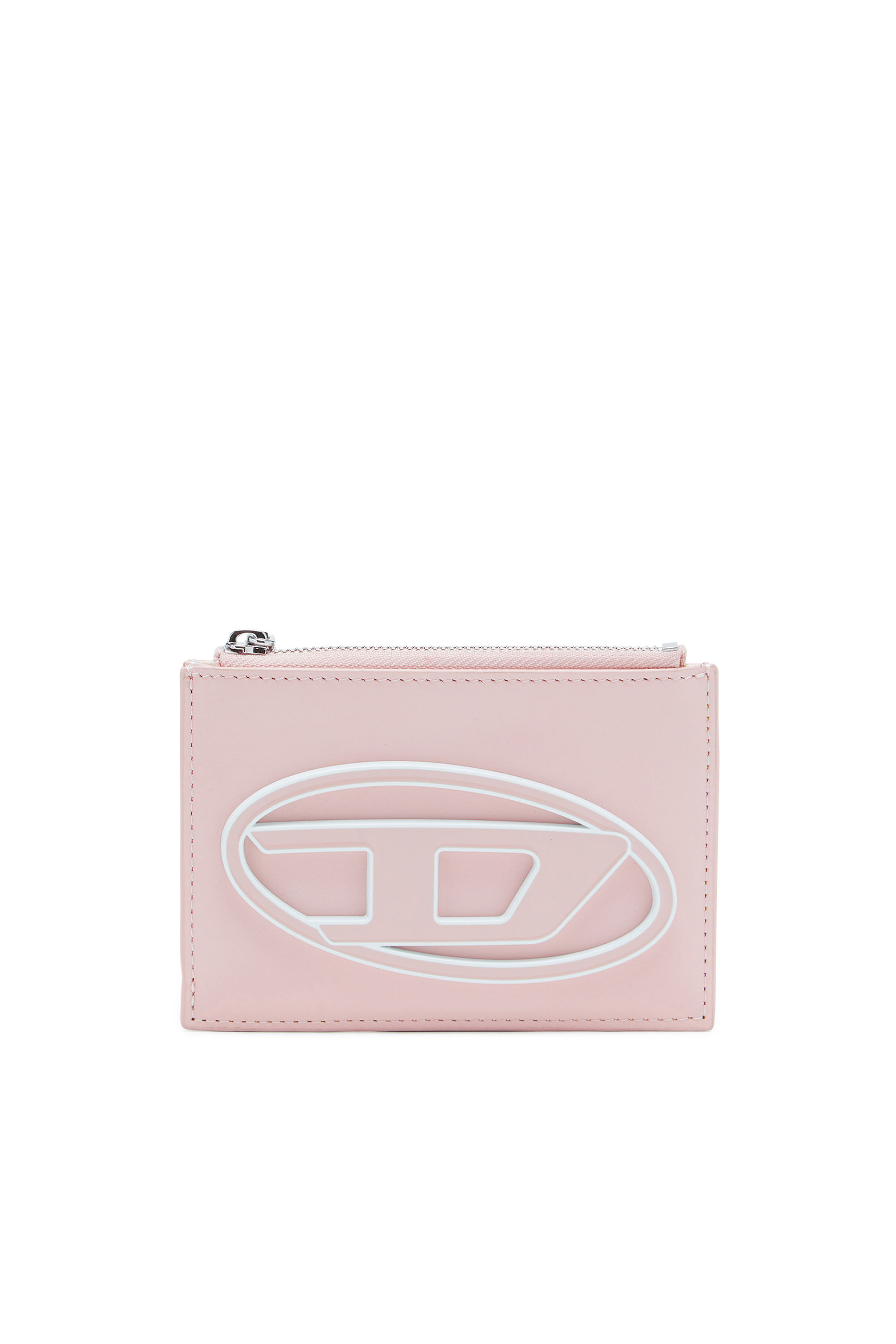 Diesel - 1DR CARD HOLDER I, Damen Kartenetui aus pastellfarbenem Leder in Rosa - Image 1