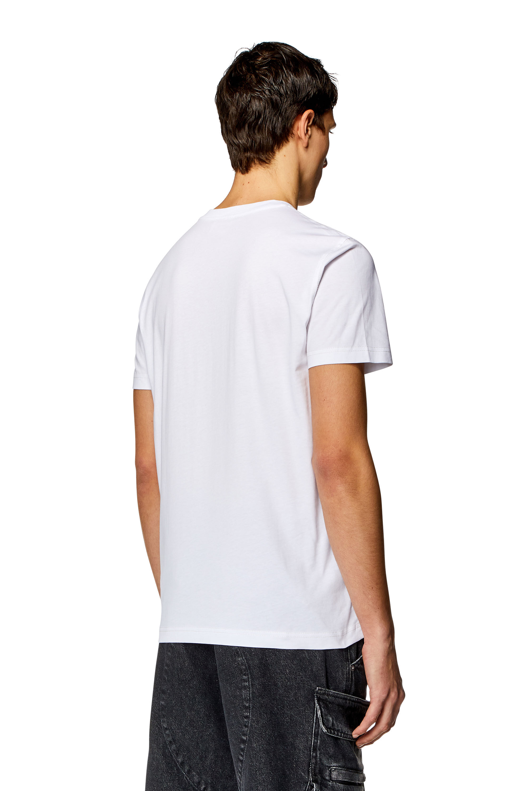 Diesel - T-DIEGOR-K70, Man T-shirt with glitchy logo in White - Image 4