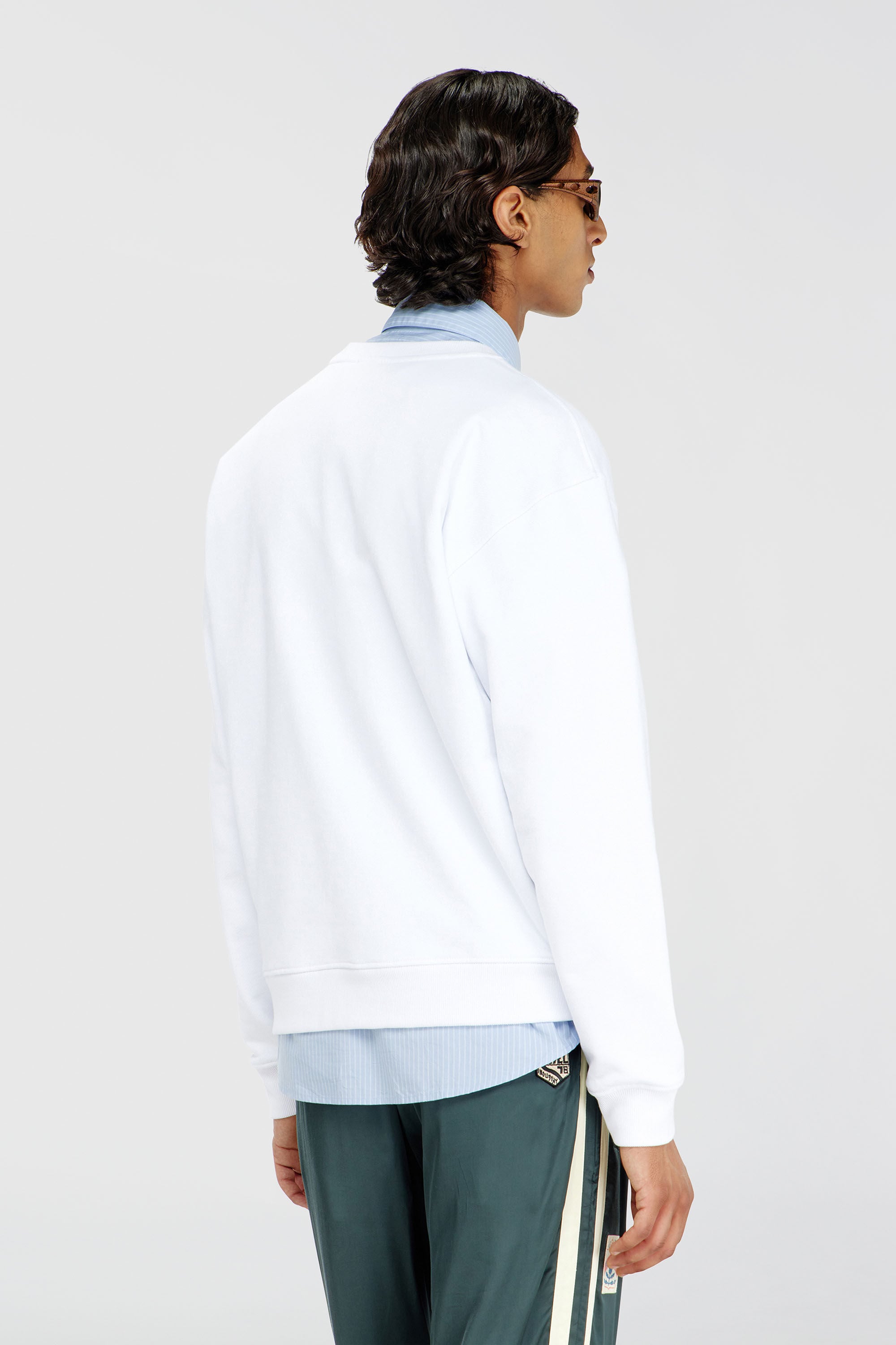 Diesel - S-NORM-AA5, Herren Baumwoll-Sweatshirt mit Mikro-Logo-Stickerei in Wei&szlig; - 4