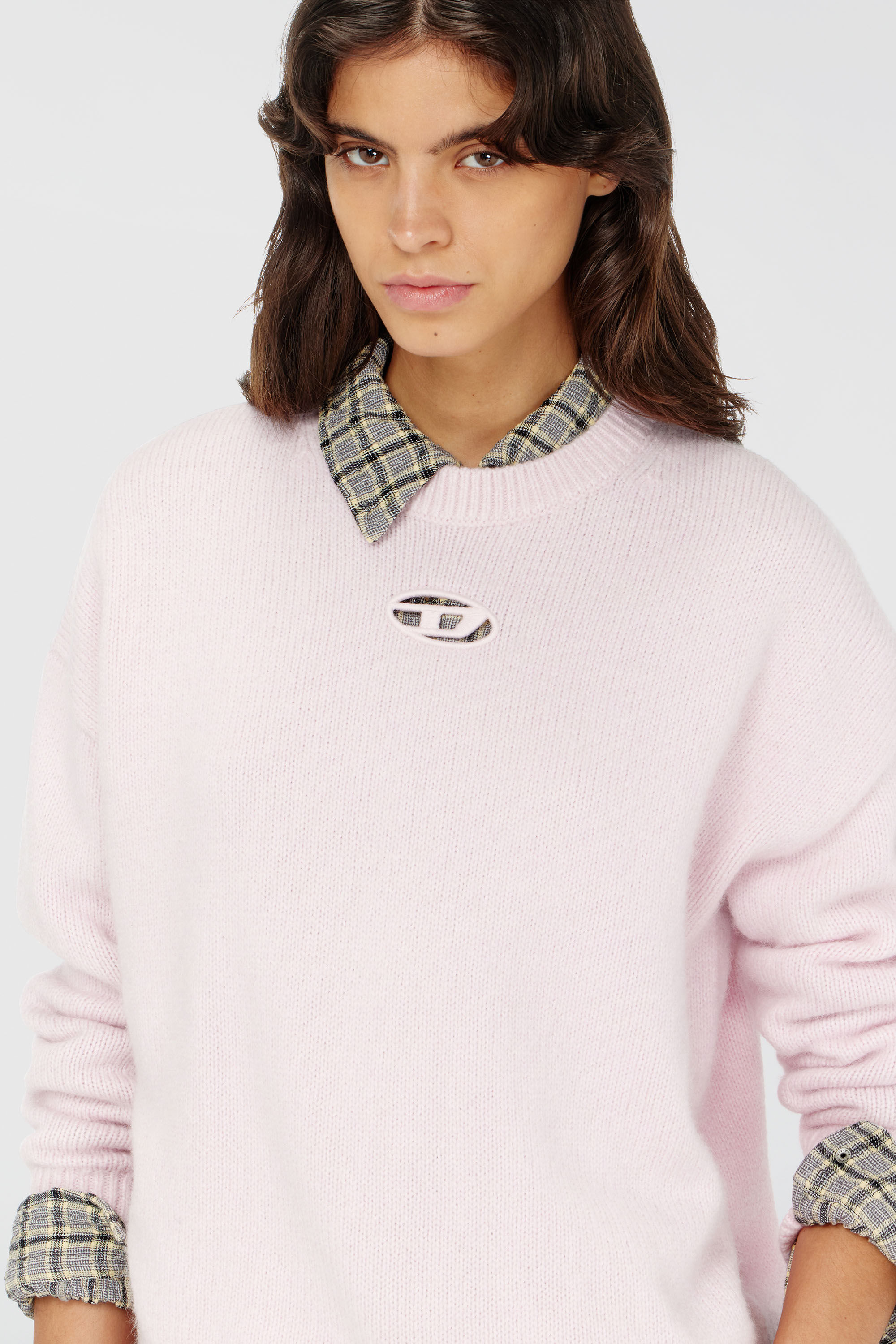 Diesel - M-AREETA, Damen Pullover aus Woll- und Alpakamischung in Rosa - 5