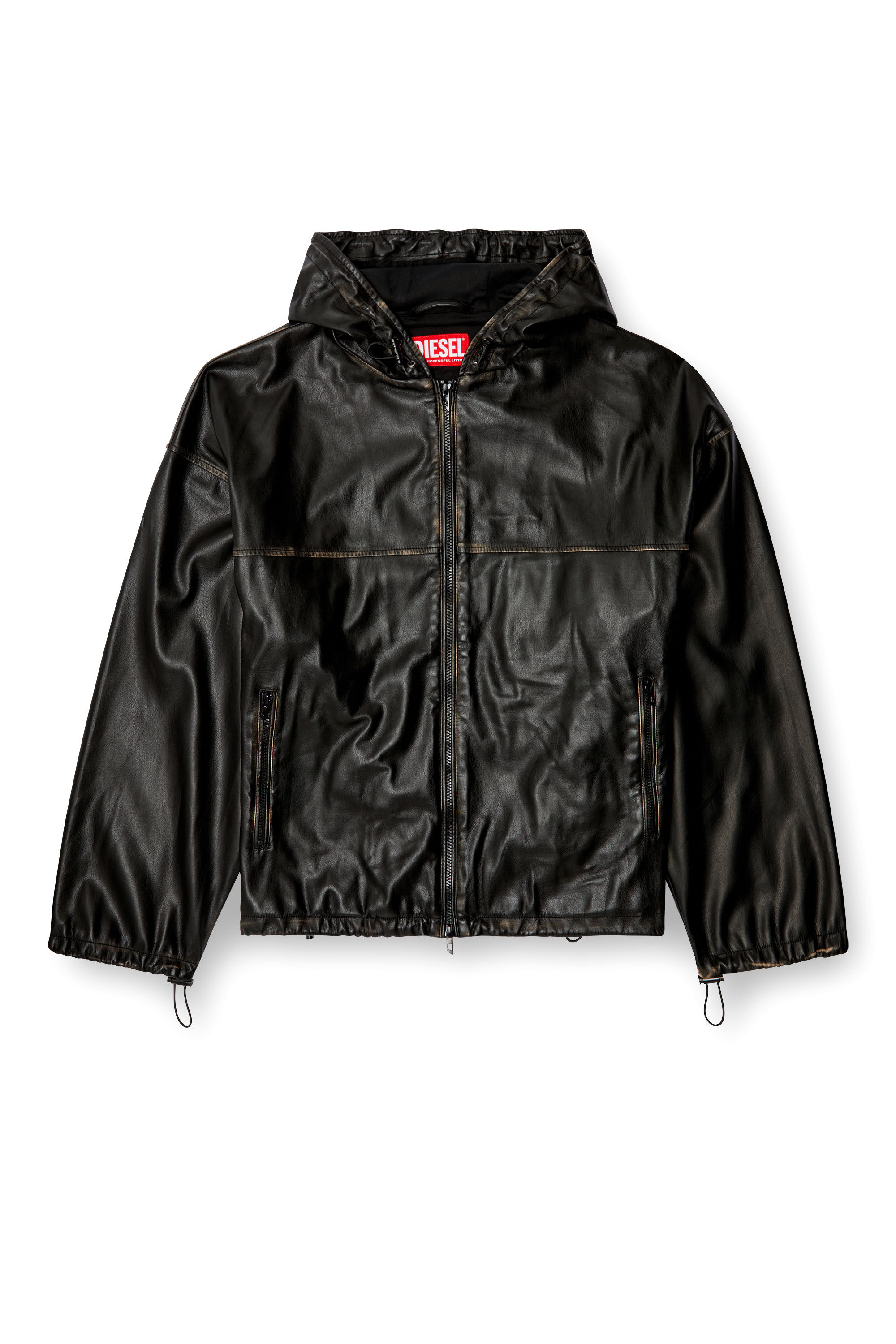 Diesel - J-ANTIL, Unisex Vielgetragene Jacke mit Kapuze in Schwarz - 2