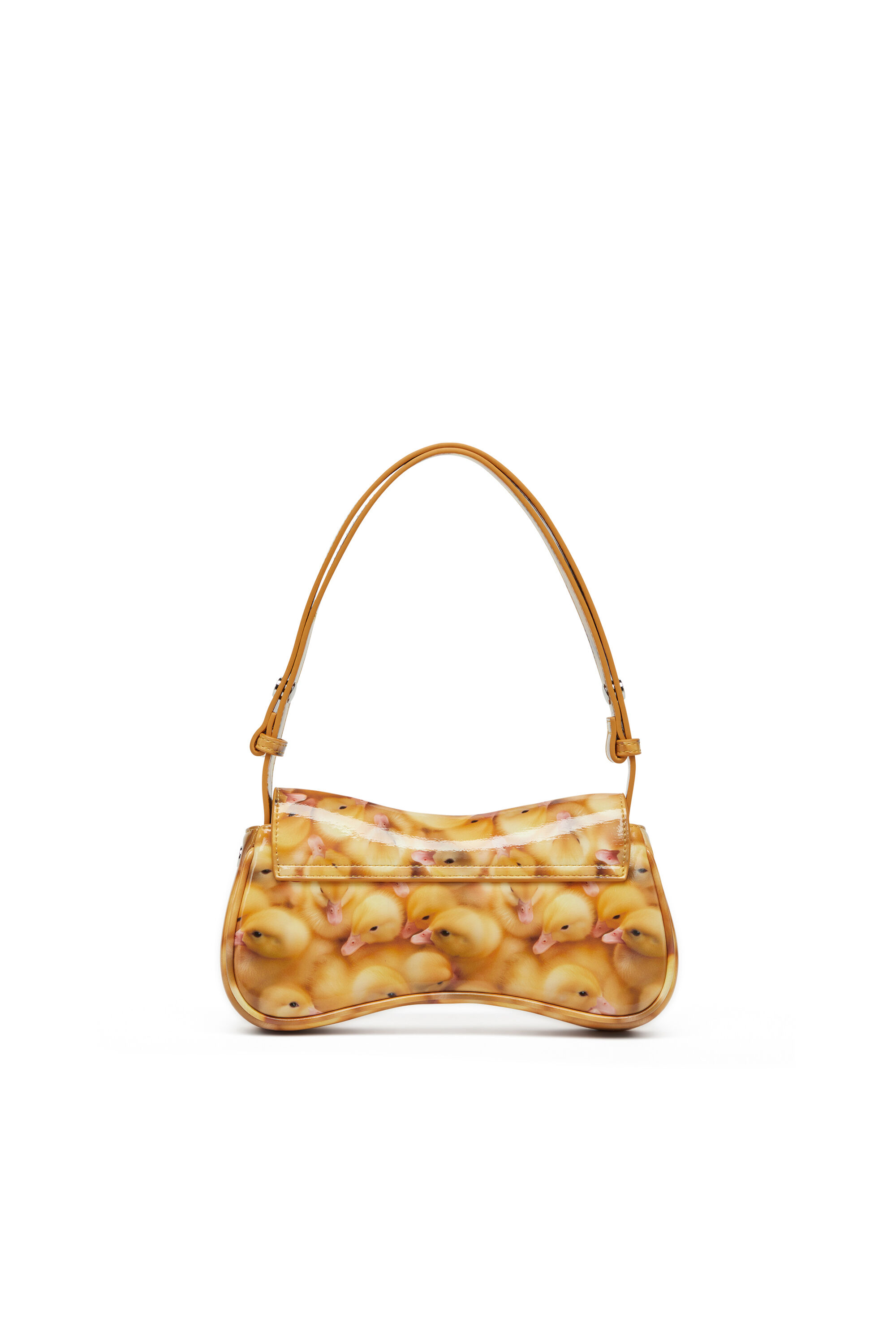 Diesel - PLAY CLUTCH, Damen Play-Glänzende Clutch mit Print in Gelb - 3