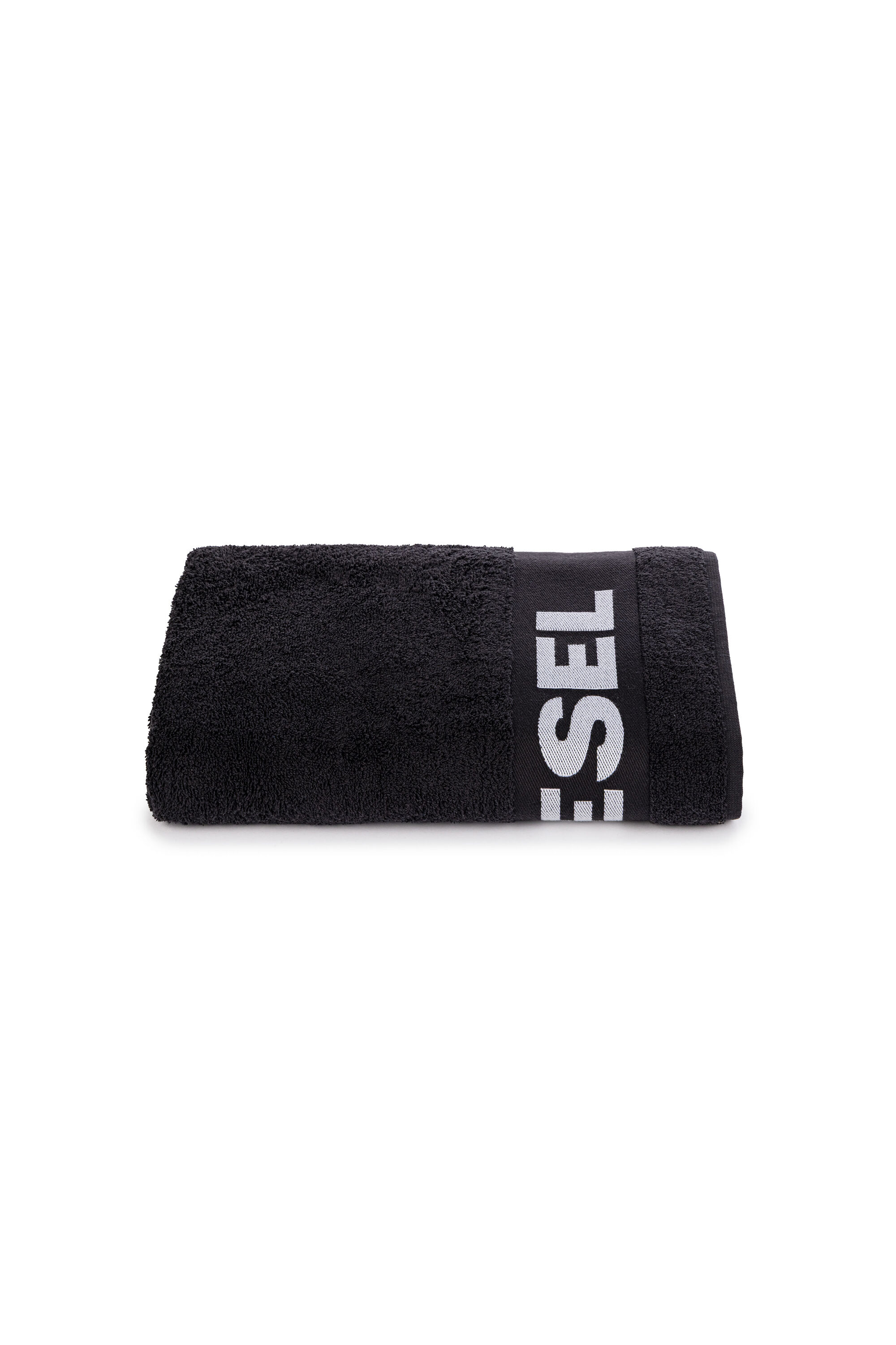 Diesel - 1015215 LOGO-COTTON TOWEL 100X180 BLACK, Unisex Tuch aus Baumwoll-Frottee mit Logo in Schwarz - 1