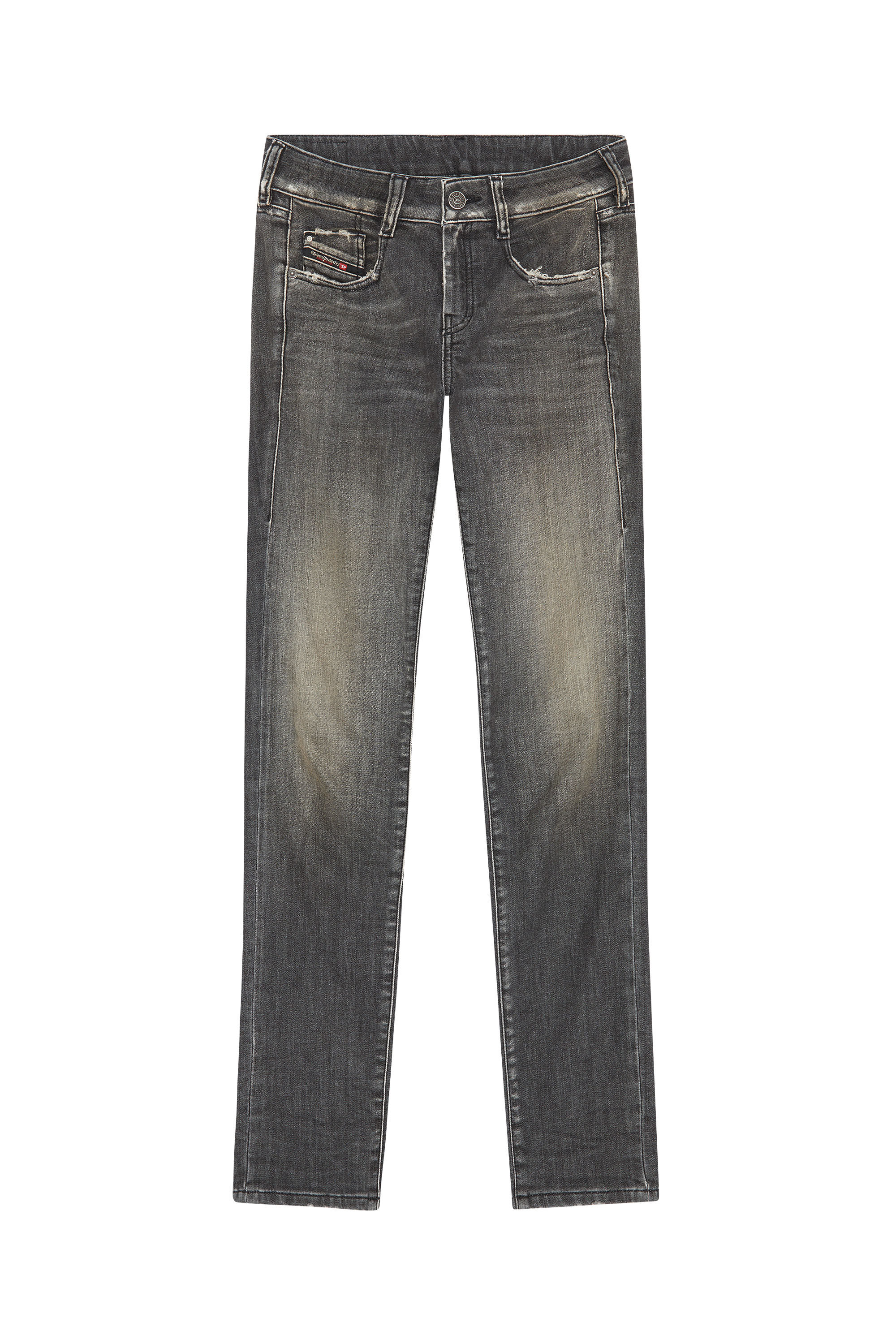 Diesel - D-Ollies JoggJeans® 09F01 Slim, Schwarz/Dunkelgrau - Image 2
