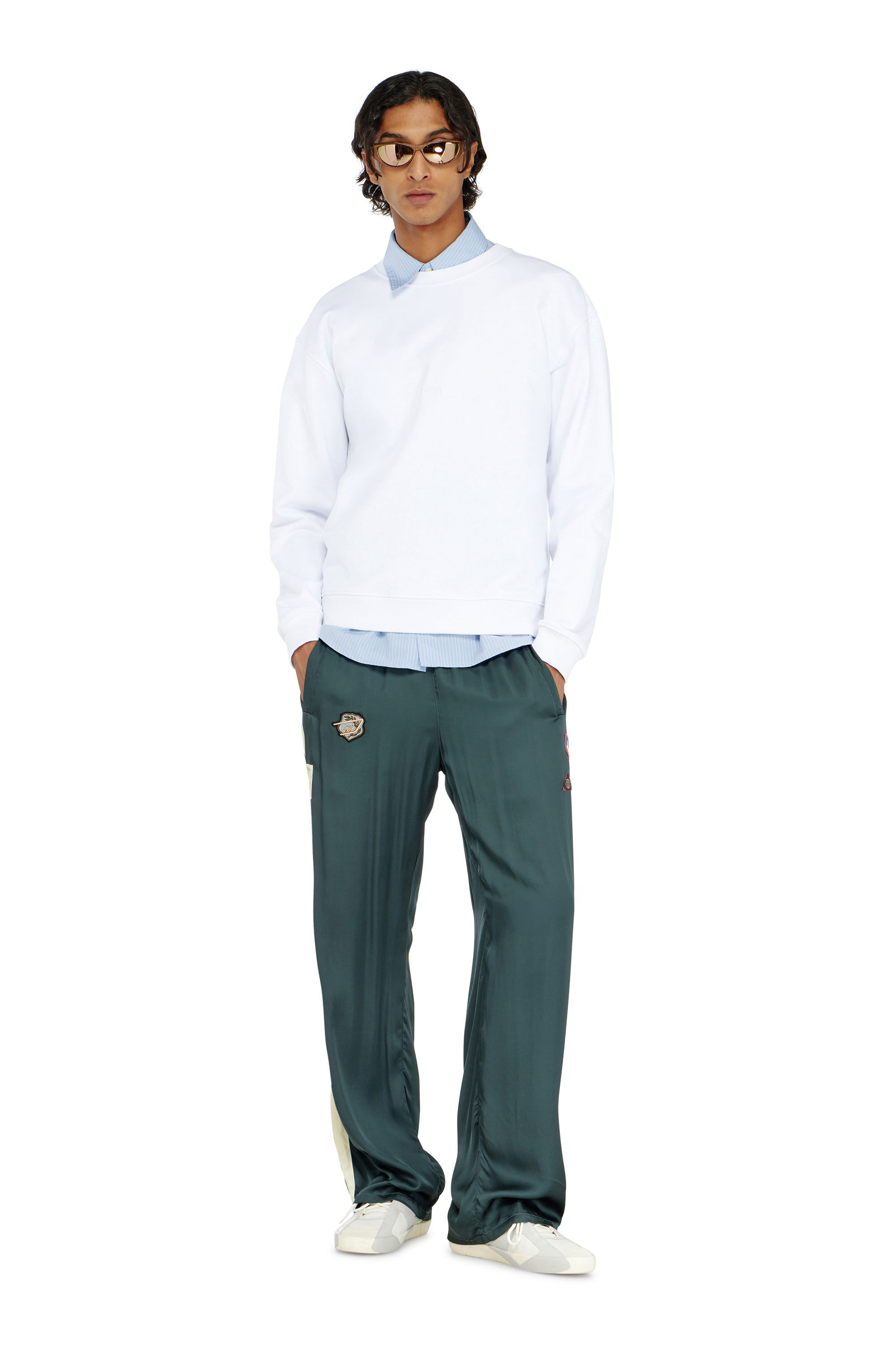 Diesel - S-NORM-AA5, Herren Baumwoll-Sweatshirt mit Mikro-Logo-Stickerei in null - 1