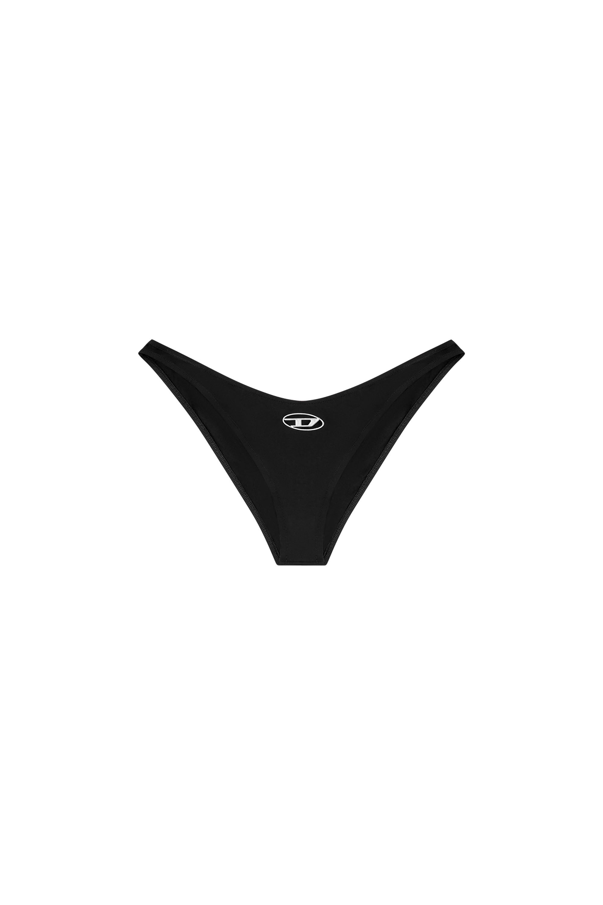 Diesel - PUNCHY-UTLT, Damen Mikrofaser-Slip mit ausgeschnittenem Logo in Schwarz - 2