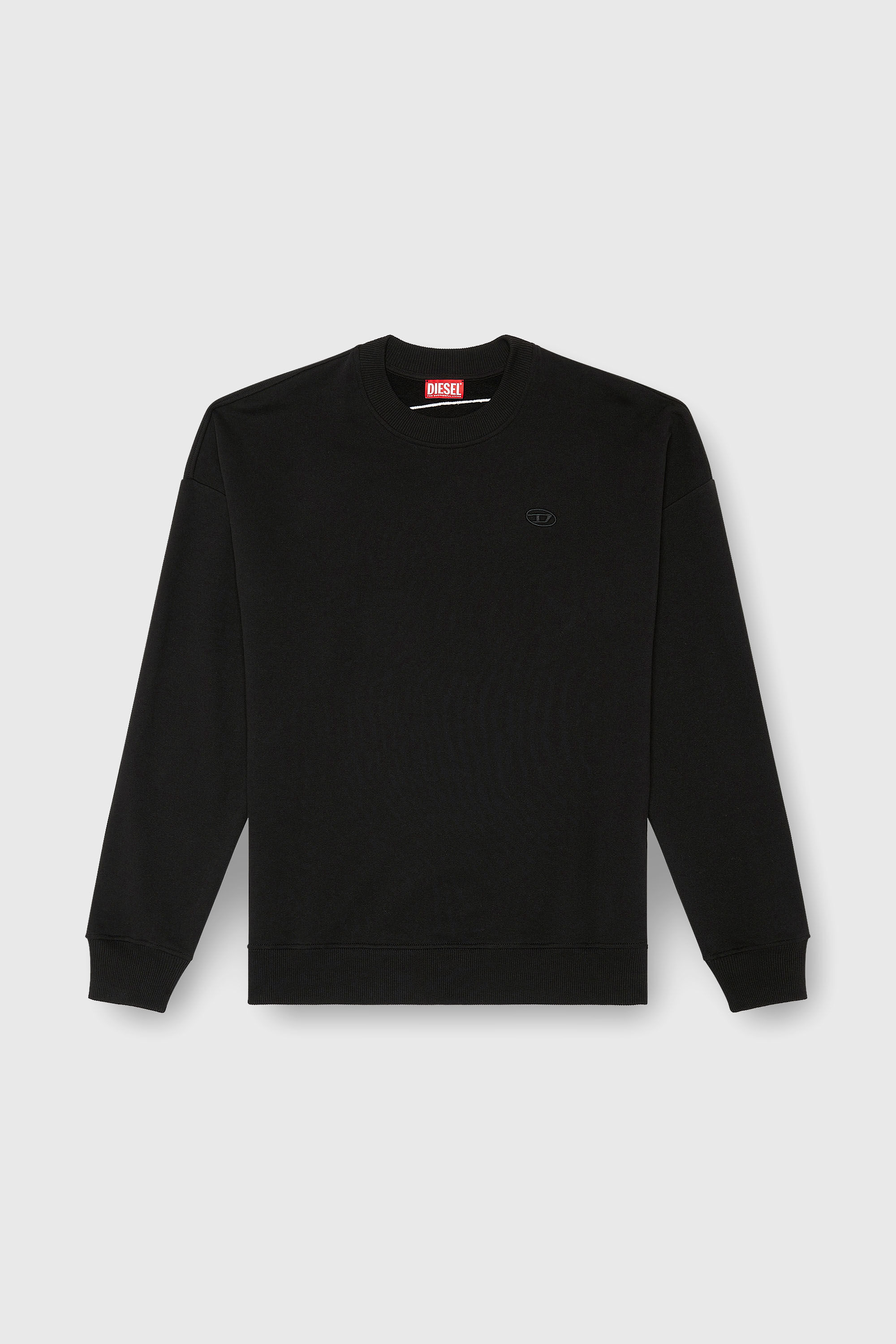 Diesel - S-ROB-MEGOVAL-D, Herren Sweatshirt mit Logo-Stickerei in Schwarz - 2