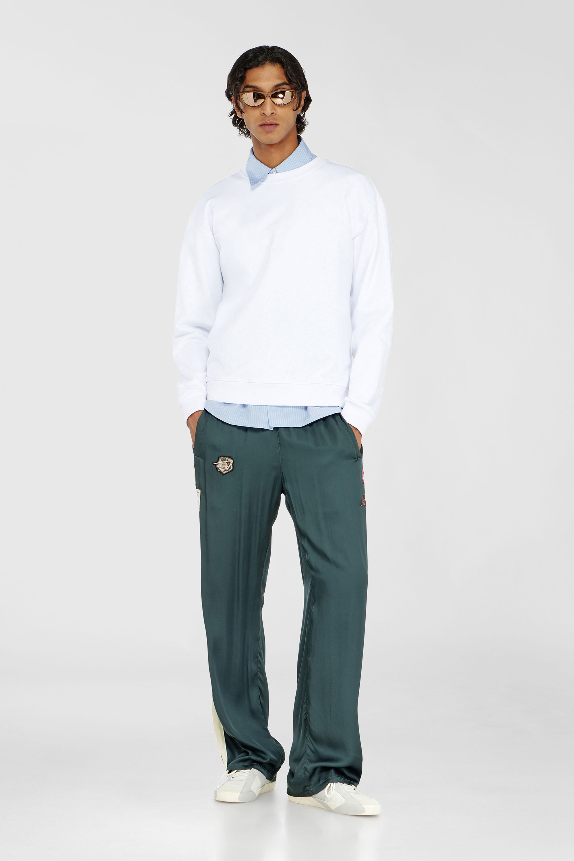 Diesel - S-NORM-AA5, Herren Baumwoll-Sweatshirt mit Mikro-Logo-Stickerei in Wei&szlig; - 1