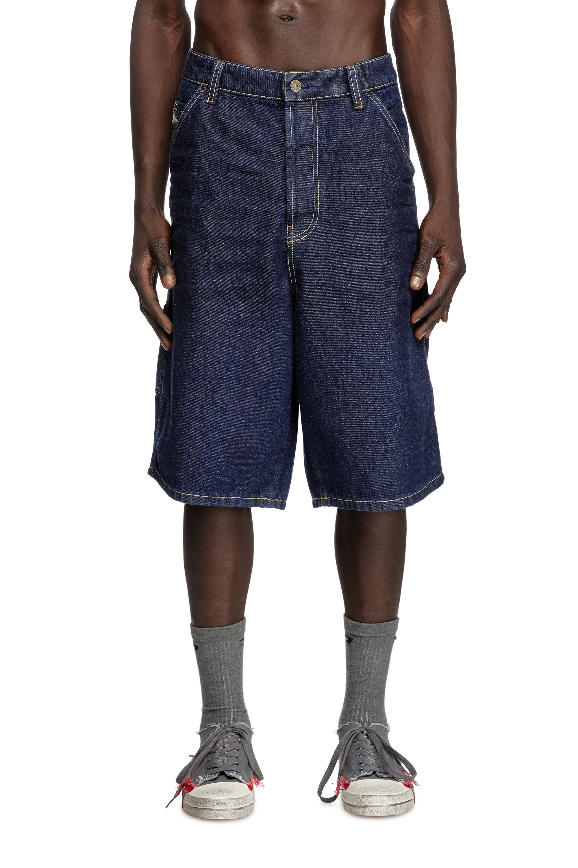 Diesel - D-LIVERY-SHORT, Herren Utility-Shorts aus Denim in cleaner Waschung in Dunkelblau - 3