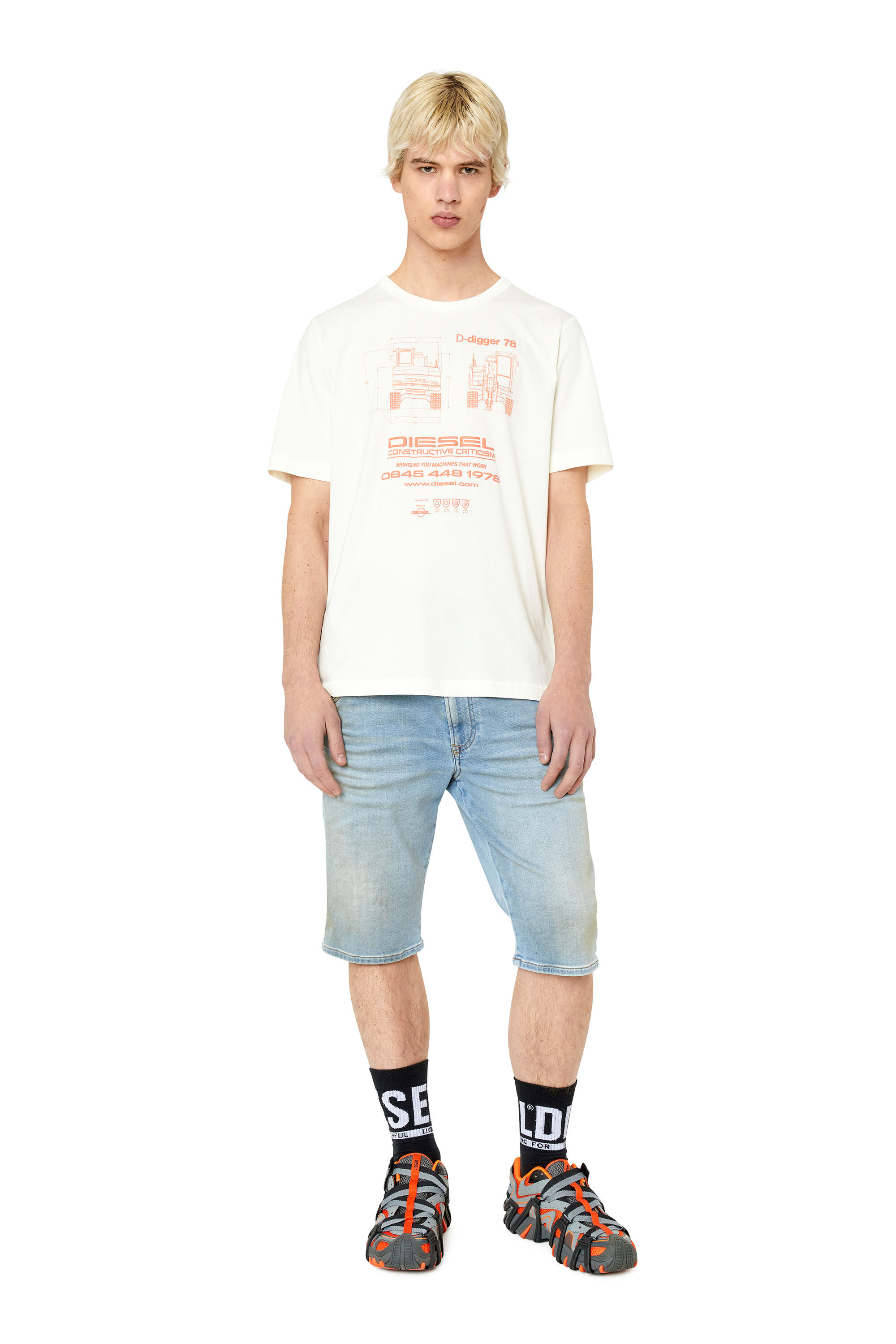 Diesel - D-KROOSHORT-Z-T, Hellblau - Image 1