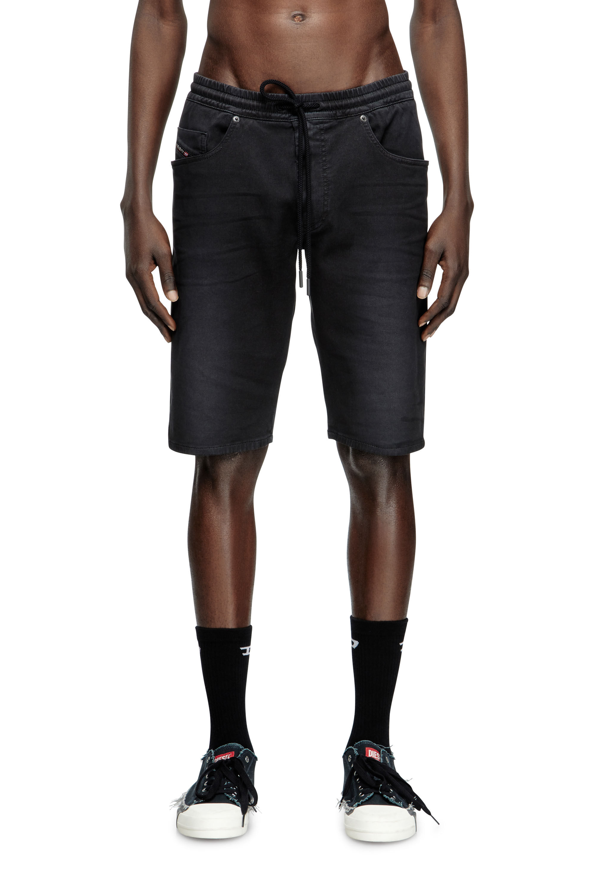 Diesel - 2033 D-KROOLEY-SHORT JOGG, Herren Chinoshorts aus JoggJeans in Schwarz - 3