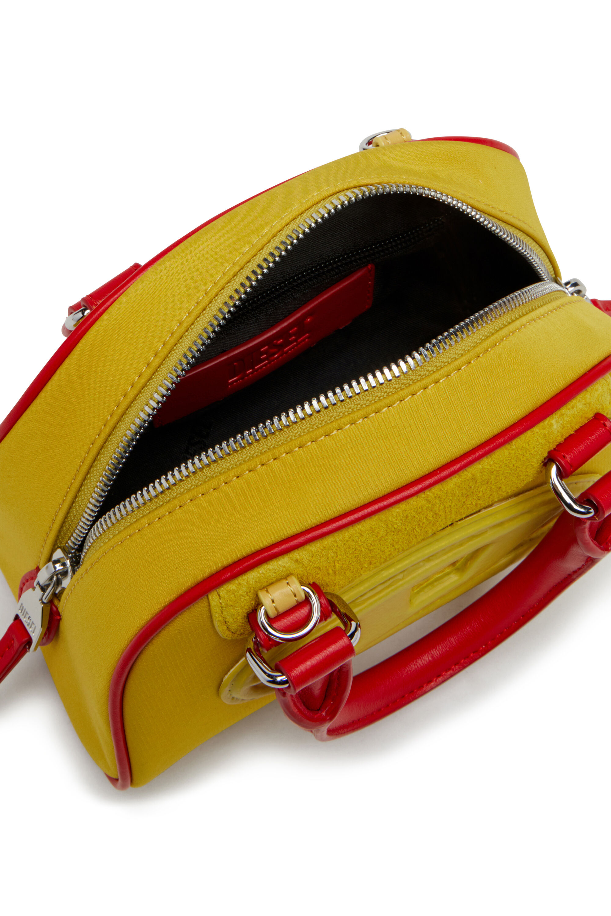 Diesel - 1DR DOME CROSSBODY, Damen 1DR Dome-Colourblock-Mini-Bowling-Tasche in Gelb - 5