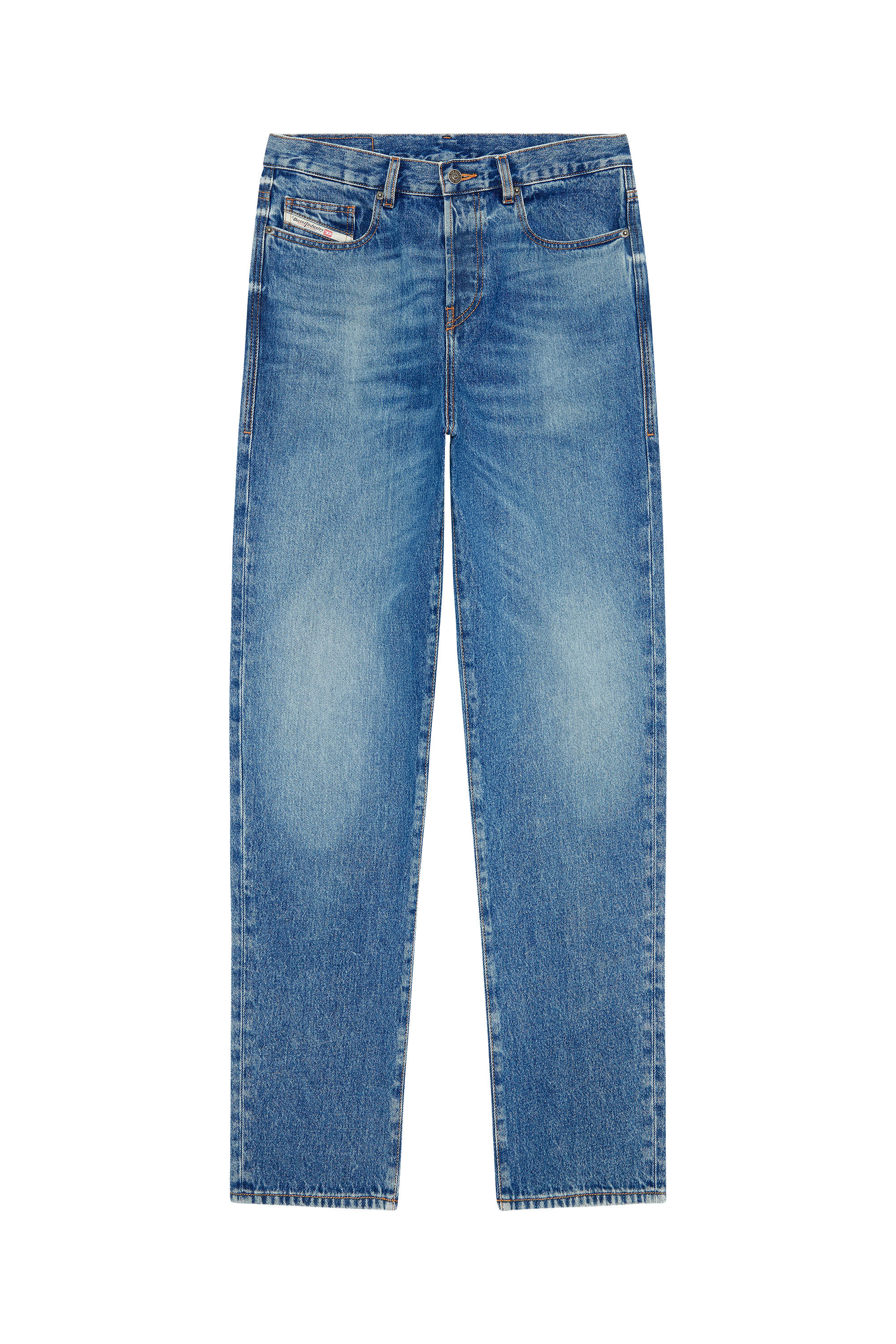Diesel - 2020 D-Viker 0GYCT Straight Jeans, Mittelblau - Image 2