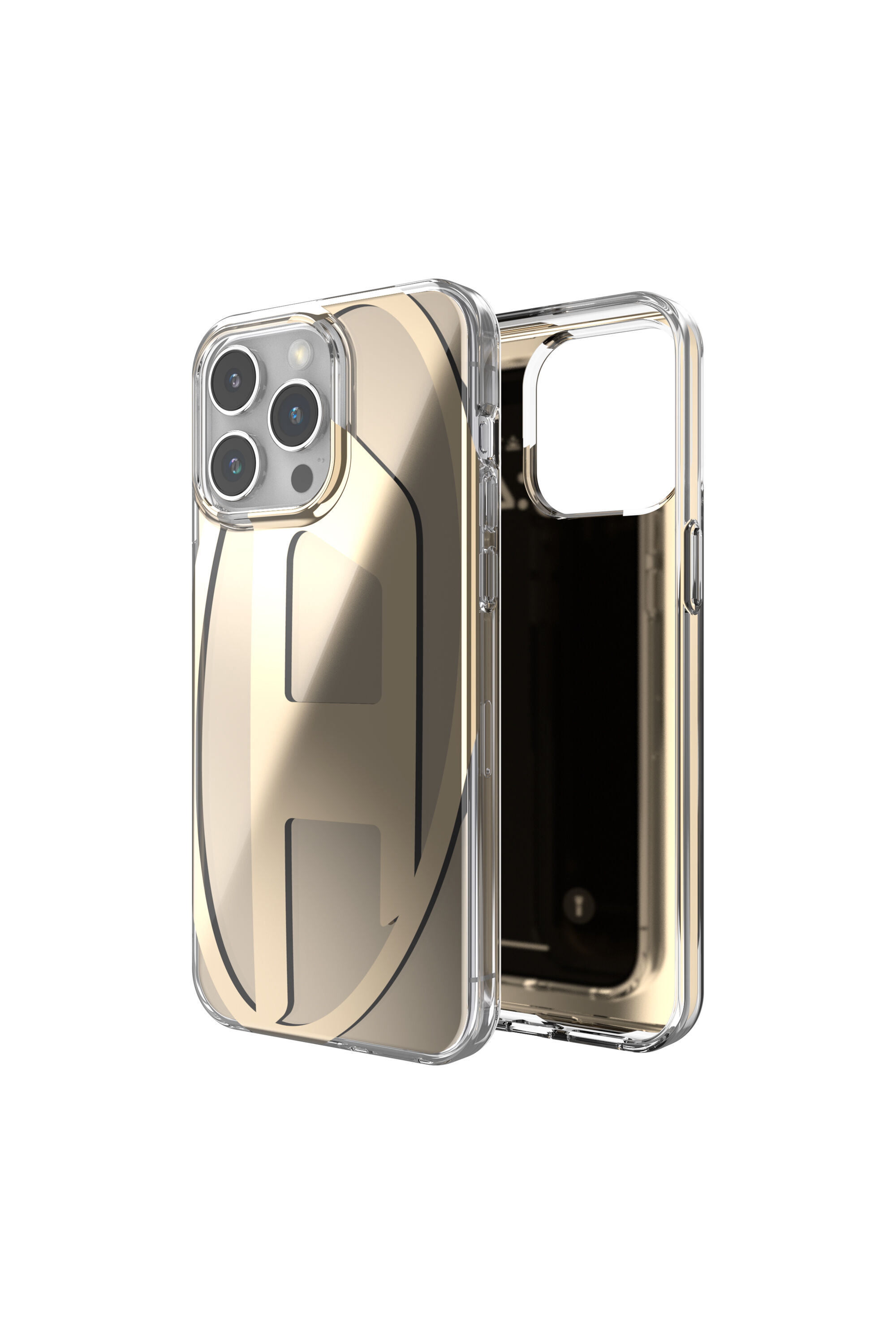 Diesel - 54091 MOULDED CASE, Unisex Case Oval D iP15 Pro Max in Gold - 1
