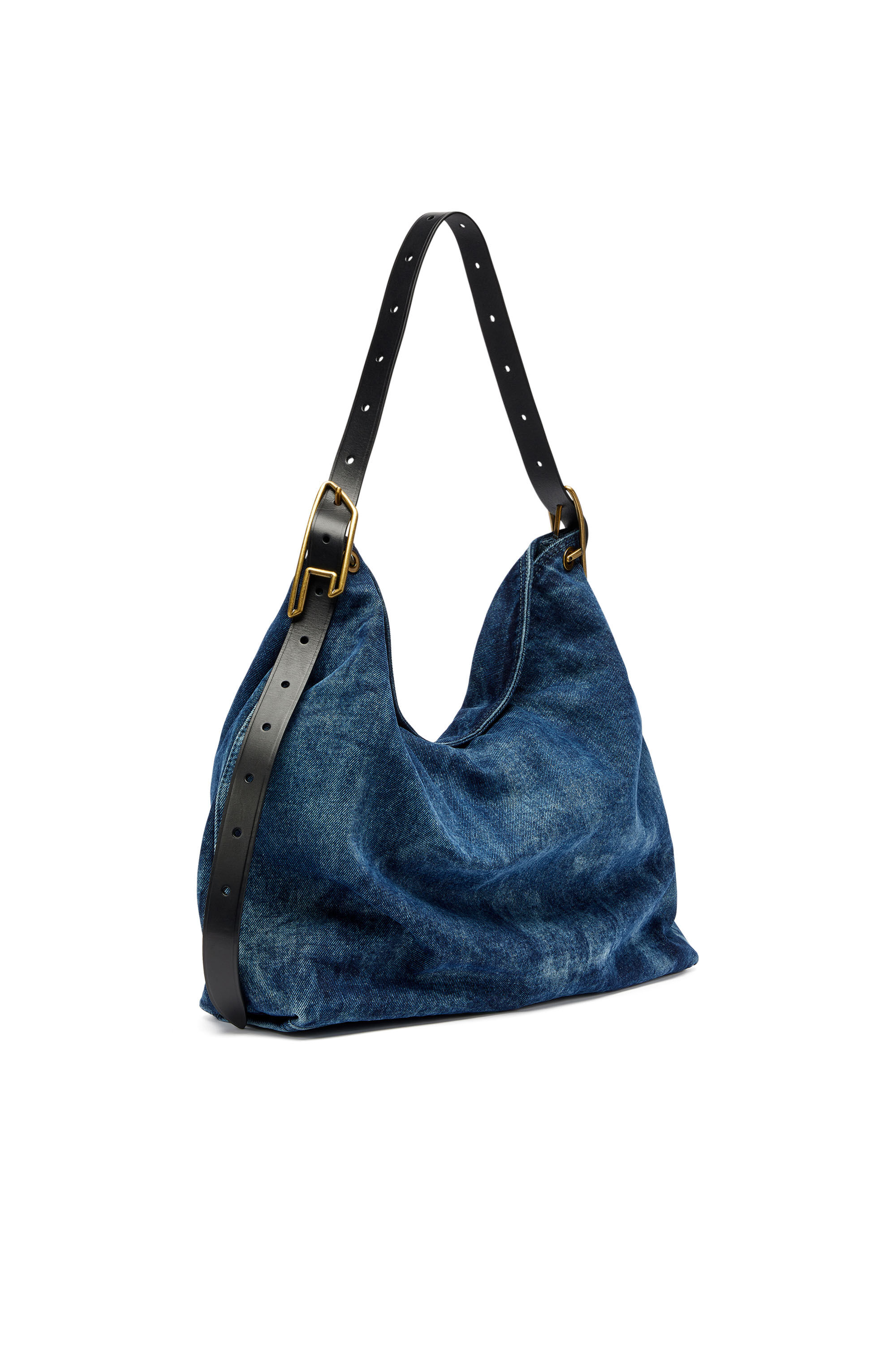 Diesel - D-LINE HOBO L, Damen D-Line-Denim Hobo-Tasche in Mittelblau - 7