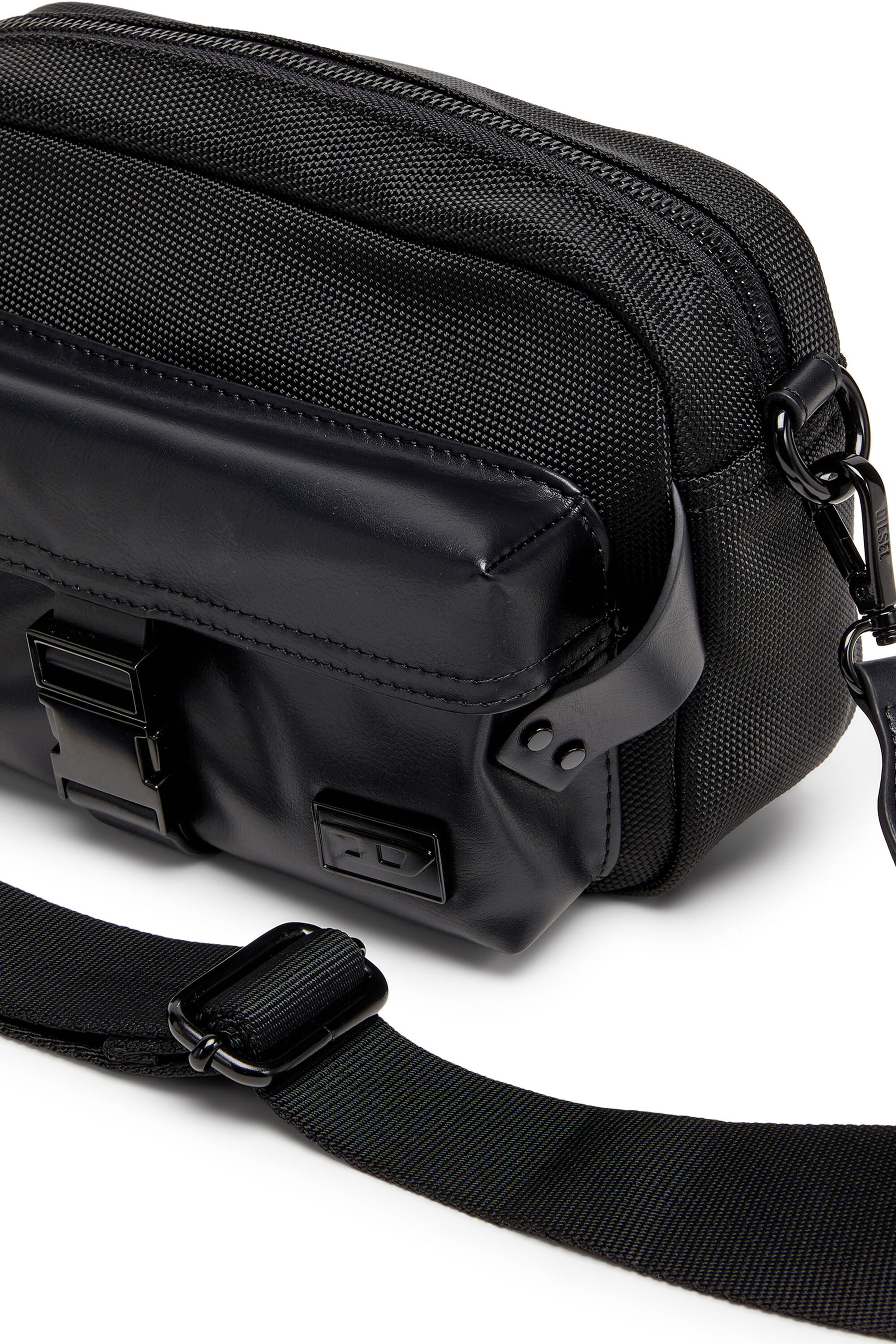 Diesel - MULTI-PKTS CAMERA BAG X, Unisex Multi-Pkts - Crossbody-Tasche aus Nylon mit Klappentasche in Schwarz - 5